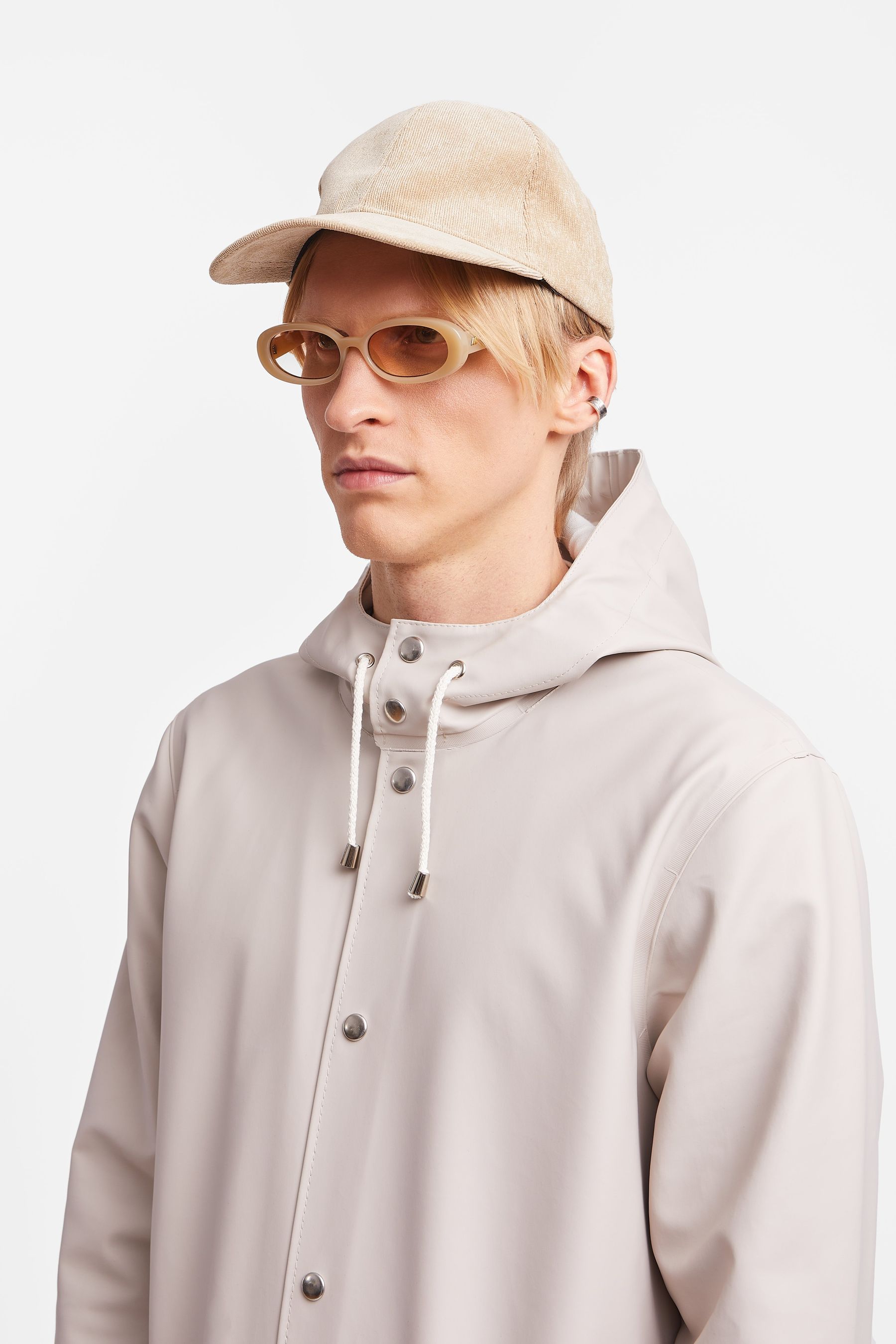 stutterheim stockholm long raincoat light sand women jackets raincoats