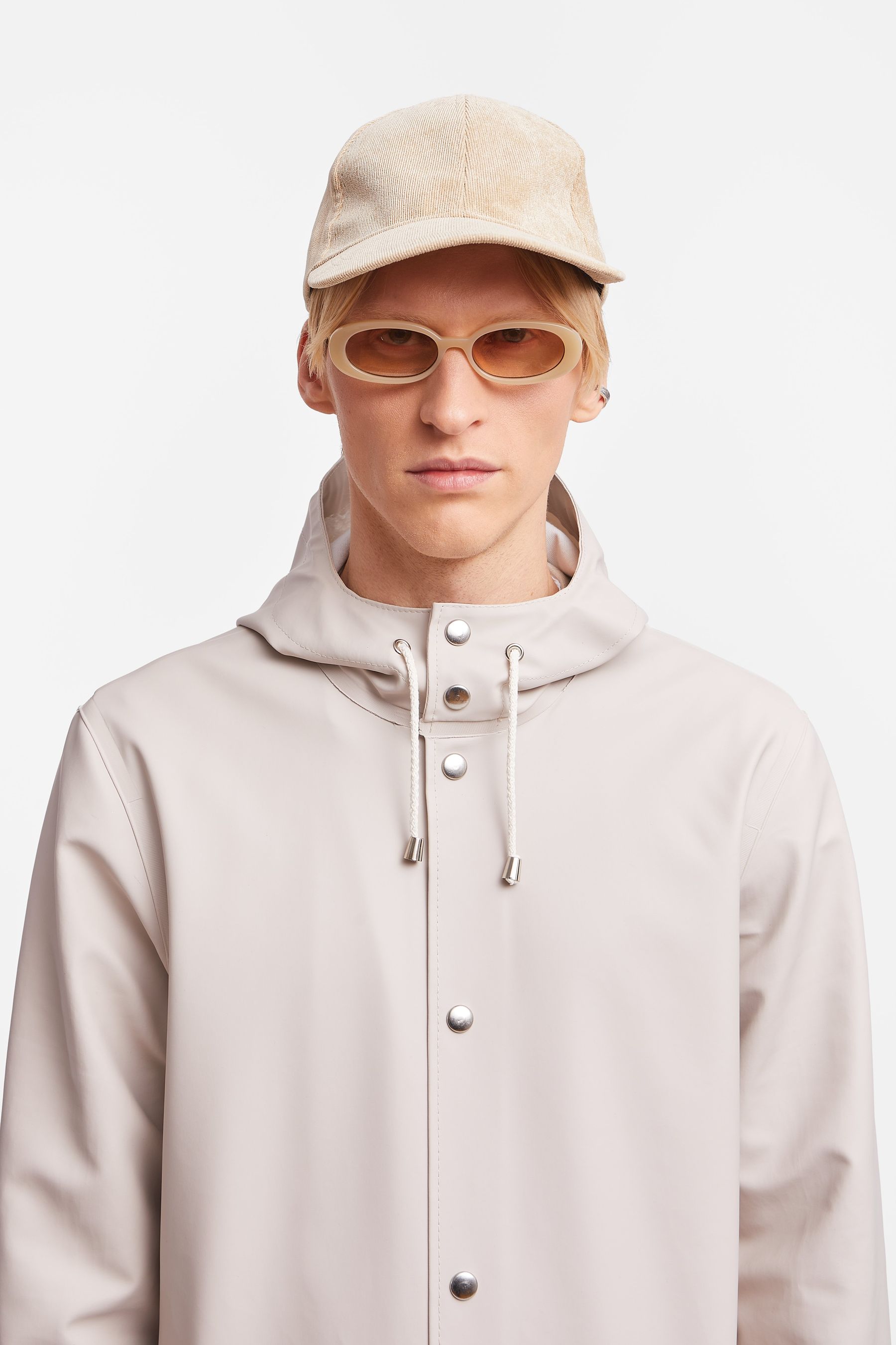 stutterheim stockholm long raincoat light sand women jackets raincoats