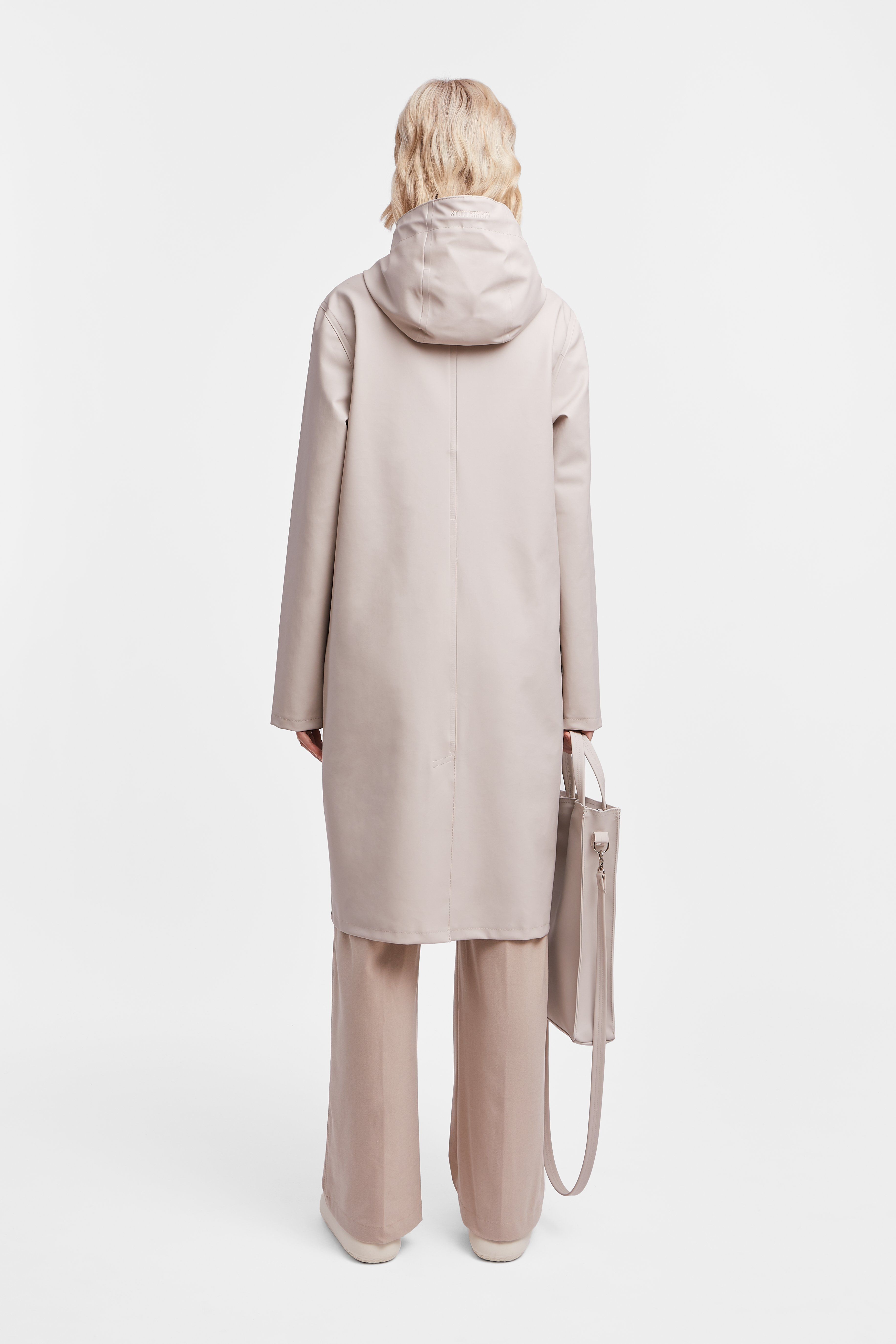 Stockholm Long Raincoat Light Sand STUTTERHEIM NO