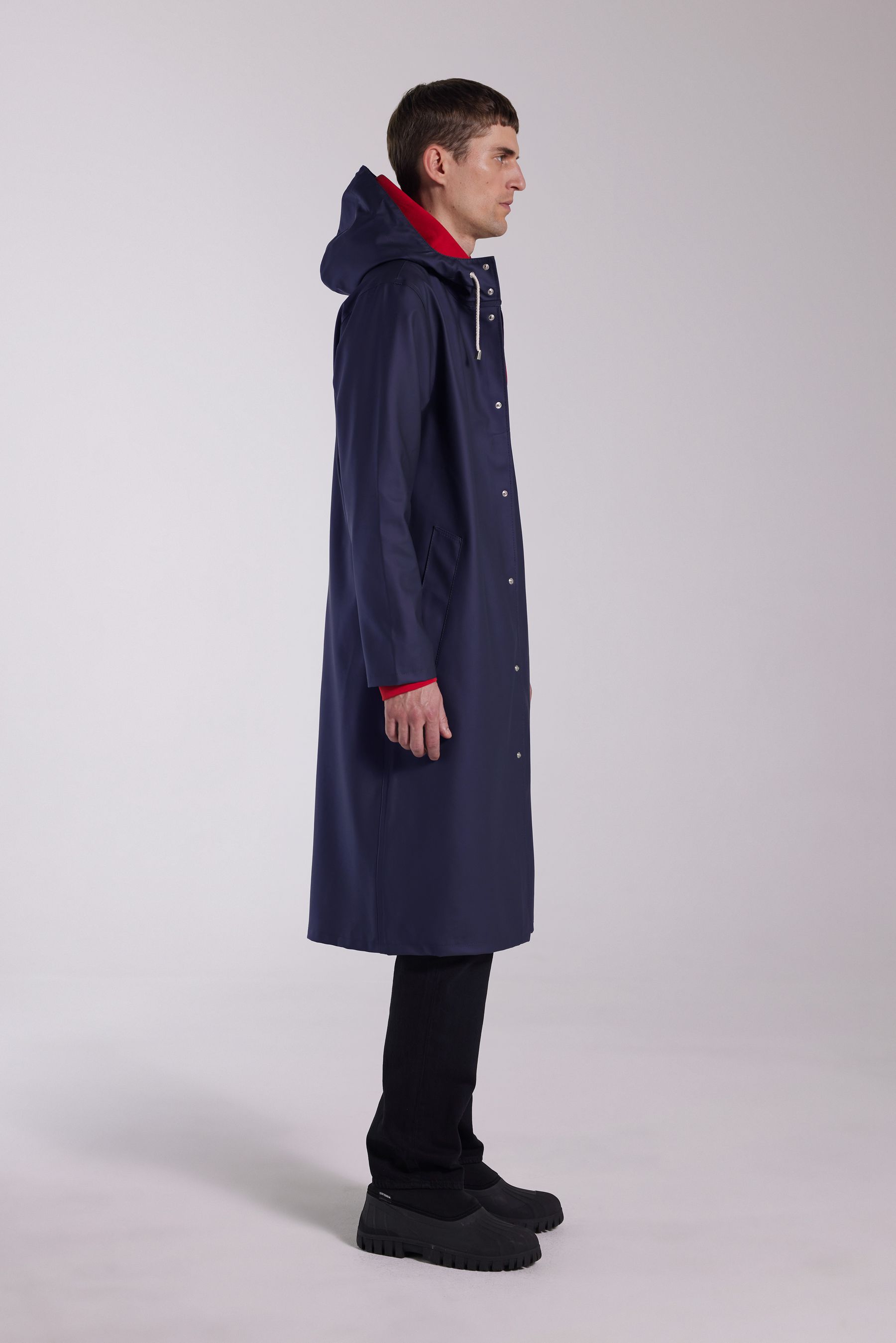 stutterheim stockholm long raincoat navy women jackets raincoats