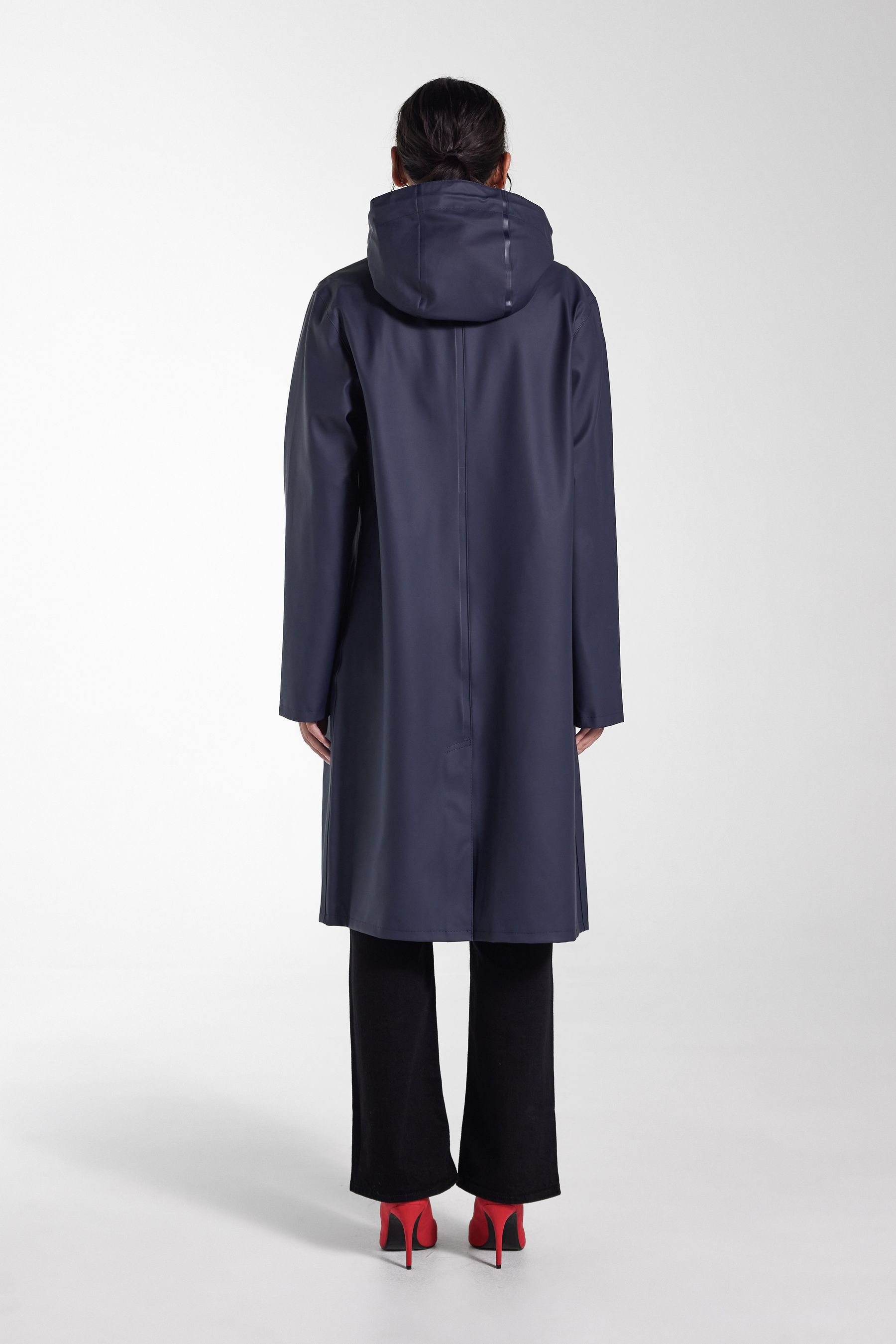 stutterheim stockholm long raincoat navy women jackets raincoats