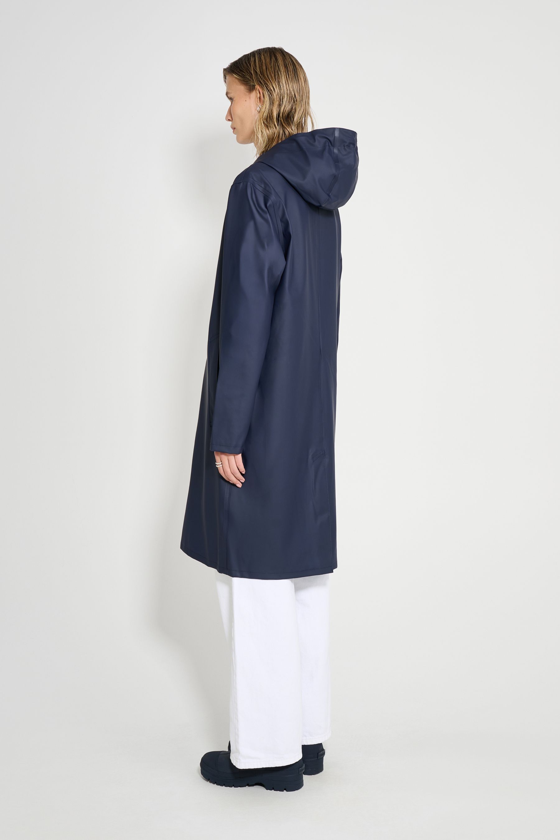 stutterheim stockholm long raincoat navy women jackets raincoats