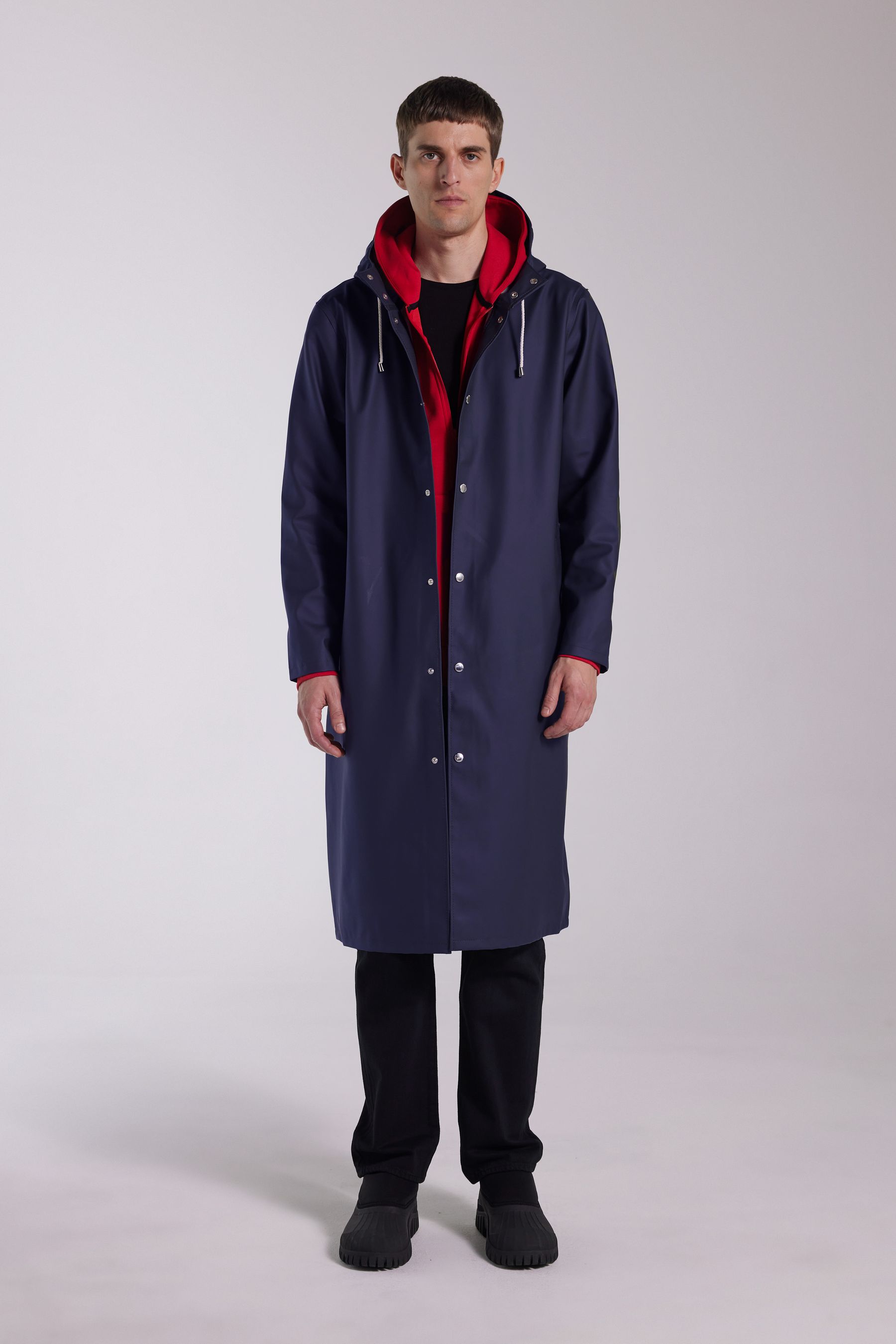 stutterheim stockholm long raincoat navy women jackets raincoats