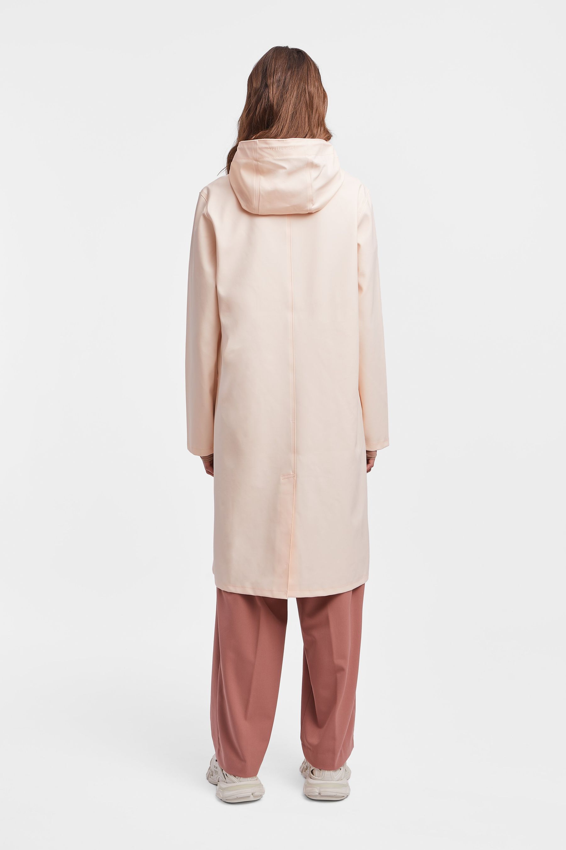 stutterheim stockholm long raincoat peach women jackets raincoats