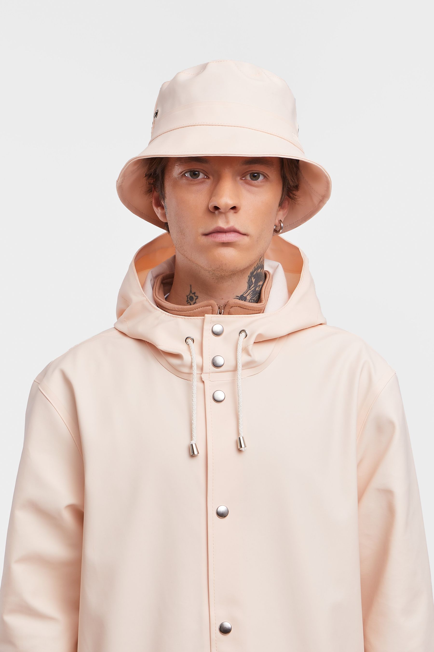 stutterheim stockholm long raincoat peach women jackets raincoats