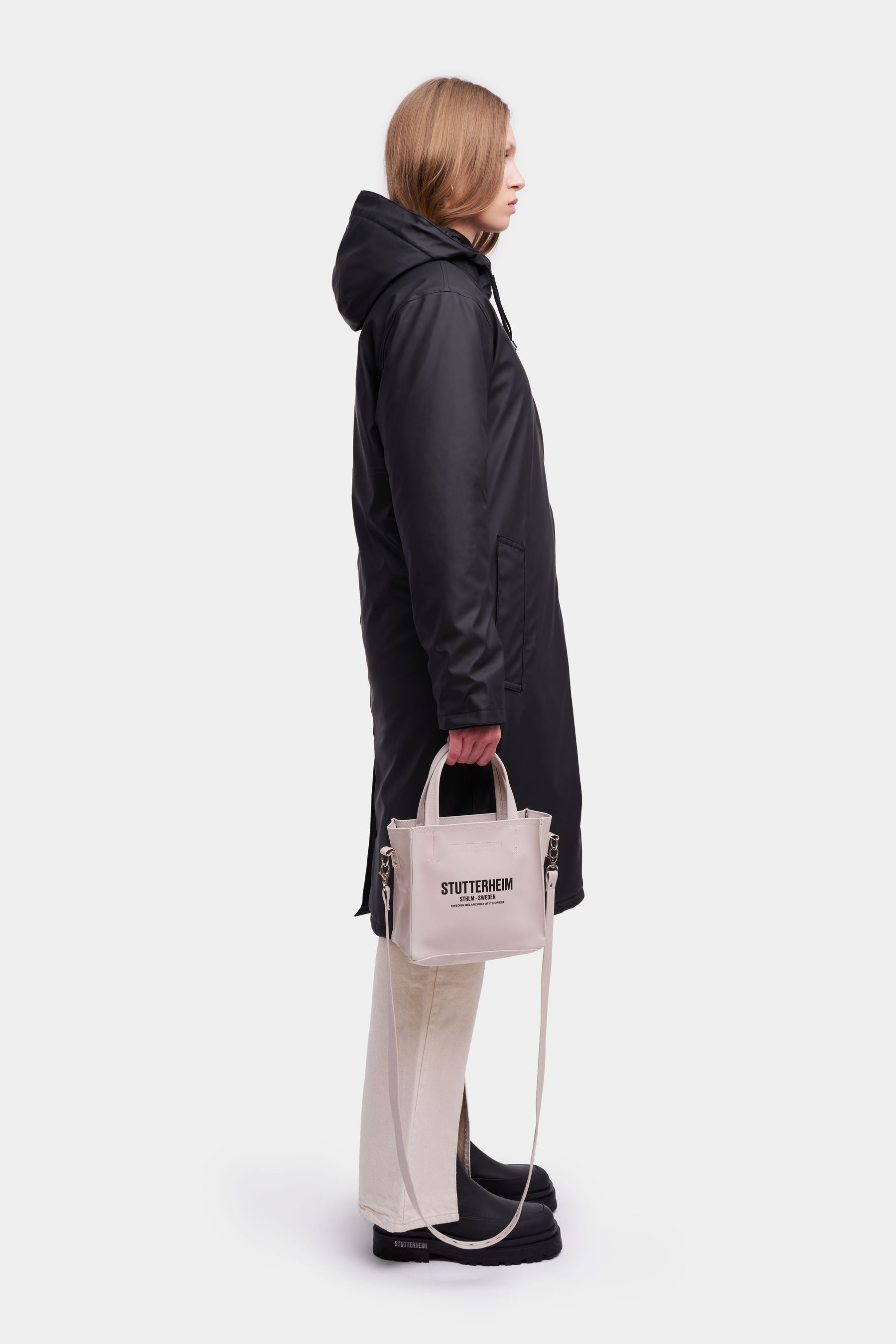 stutterheim stockholm long winter jacket black women jackets winter-coats