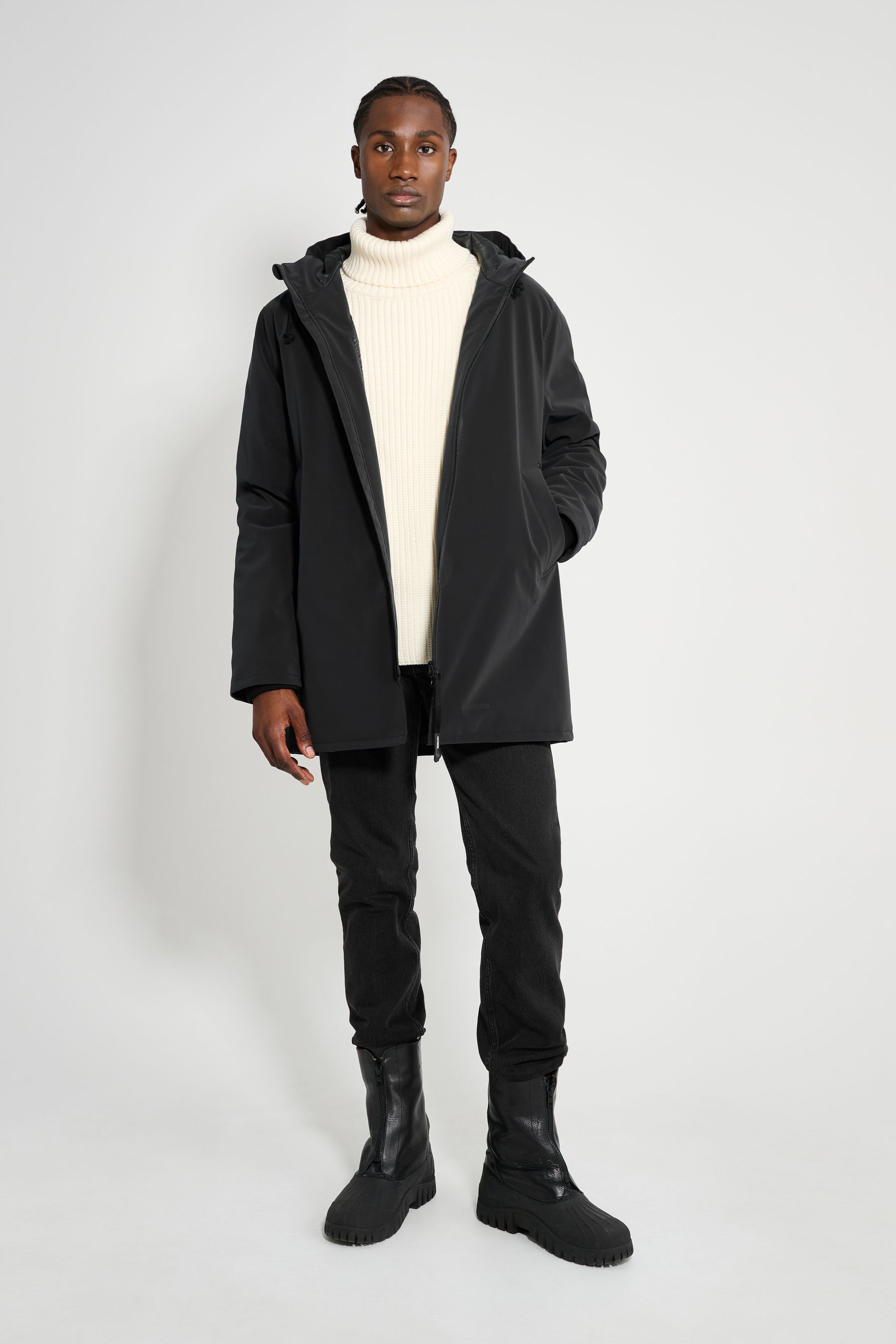 stutterheim stockholm matte winter coat black men jackets winter-coats