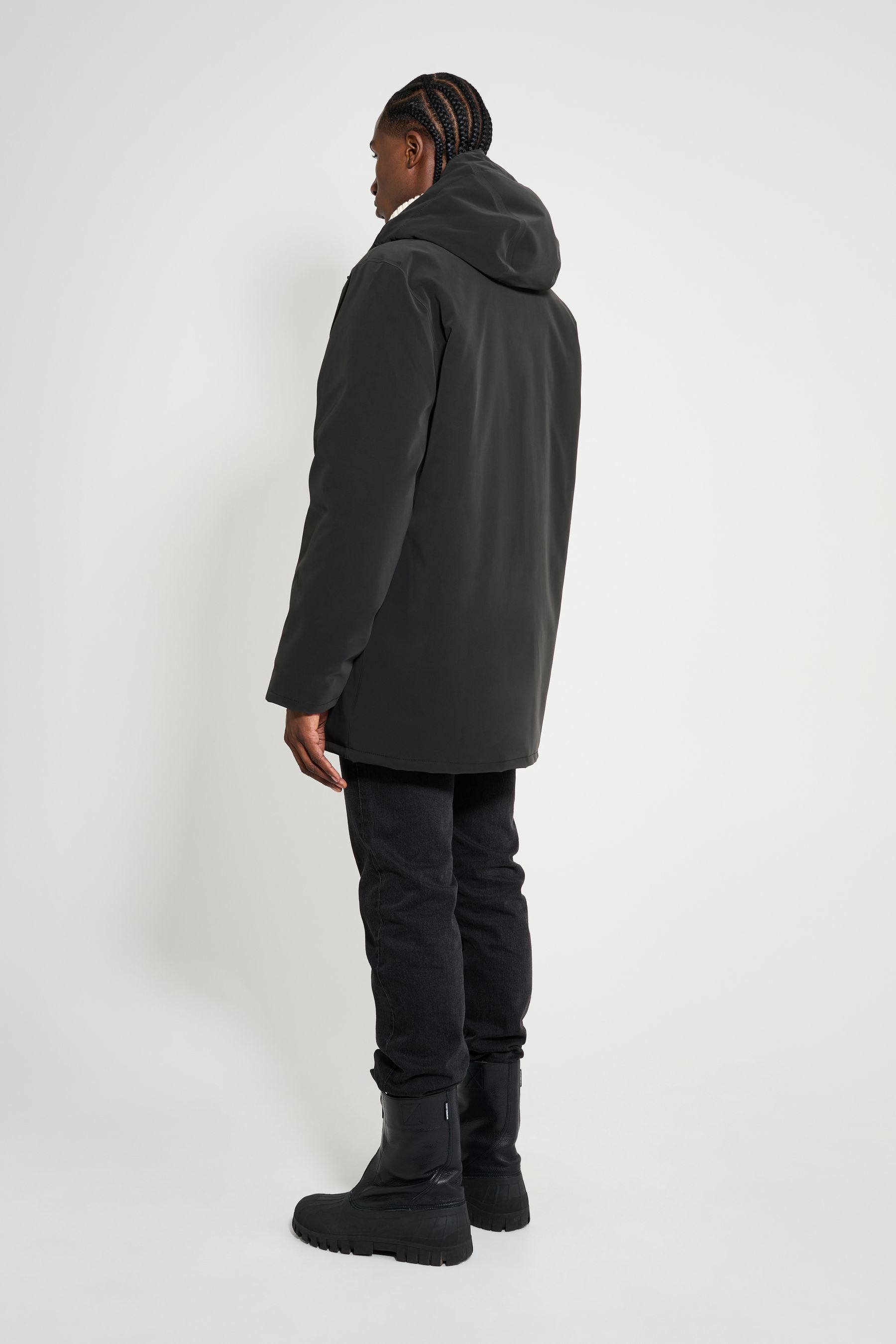stutterheim stockholm matte winter coat black men jackets winter-coats