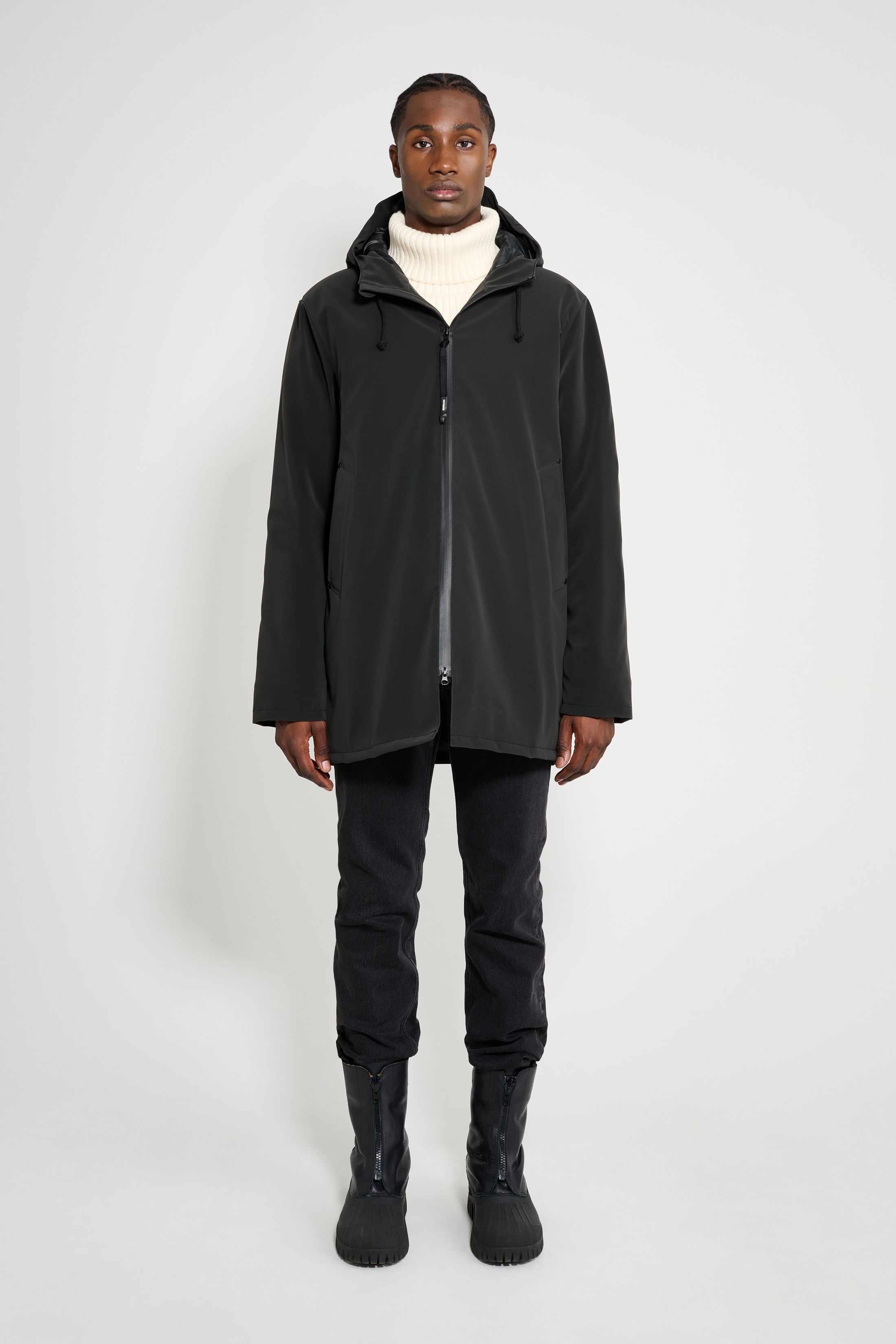 stutterheim stockholm matte winter coat black men jackets winter-coats