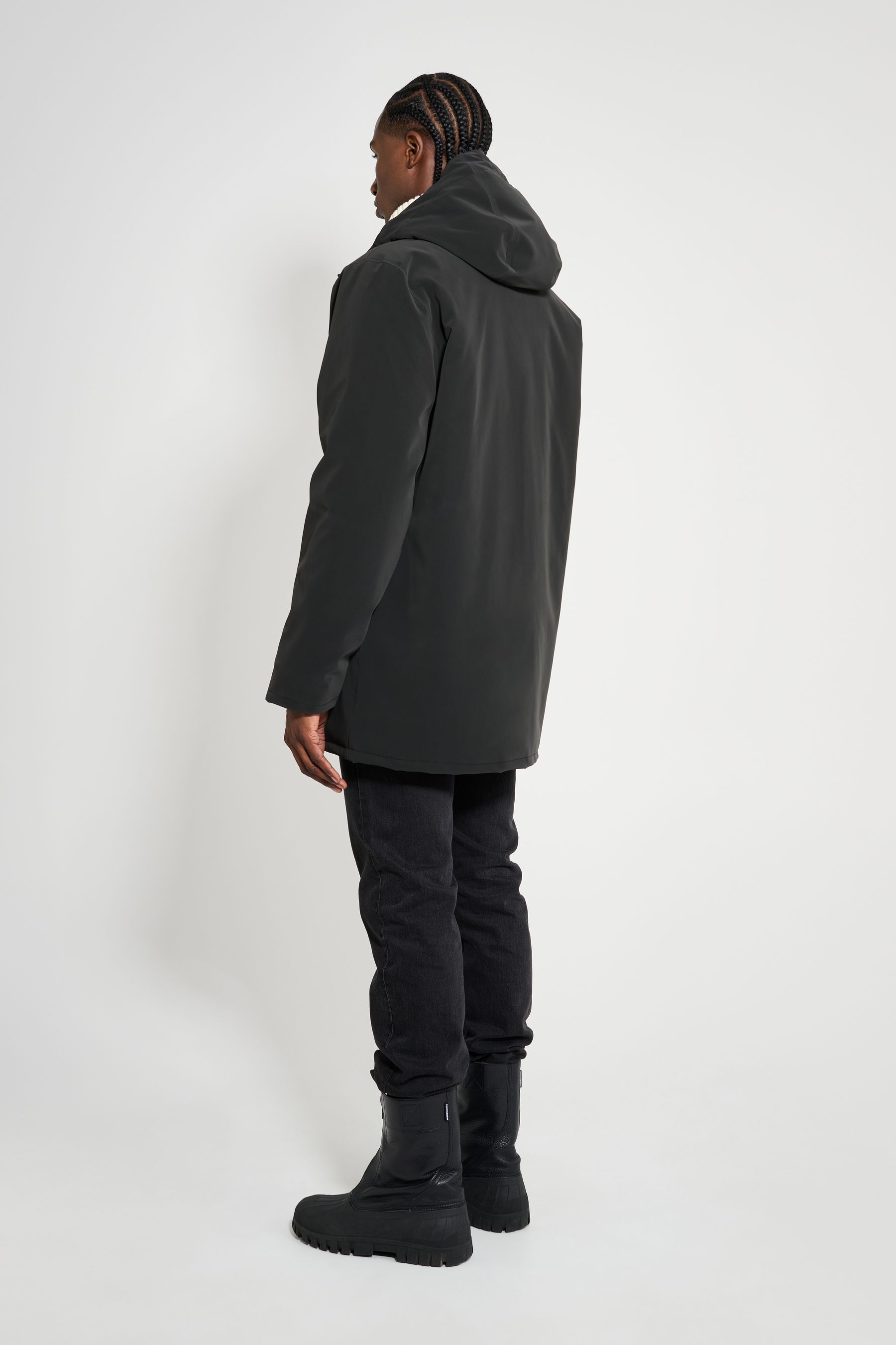 stutterheim stockholm matte winter coat black men jackets winter-coats