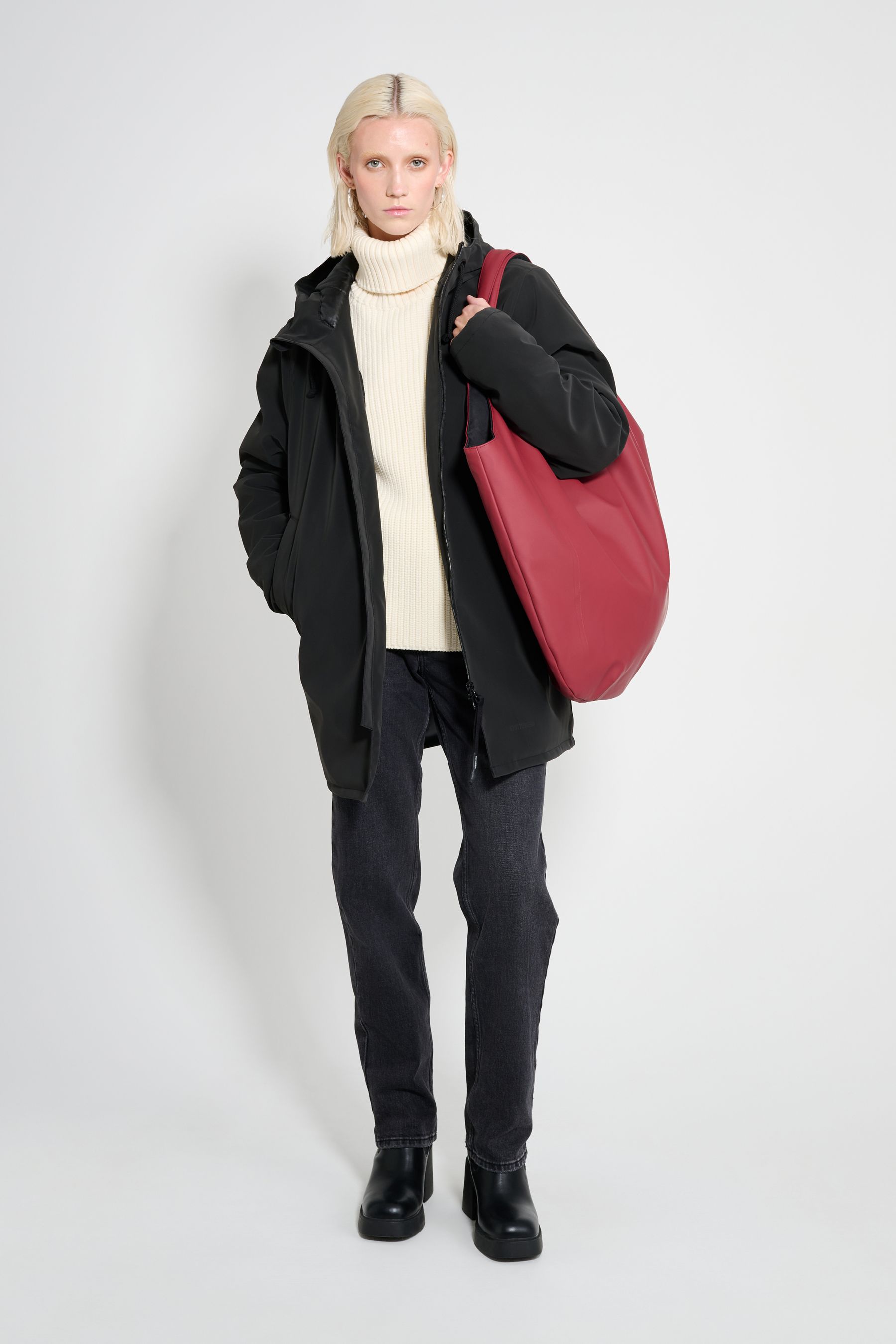 stutterheim stockholm matte winter coat black women jackets winter-coats