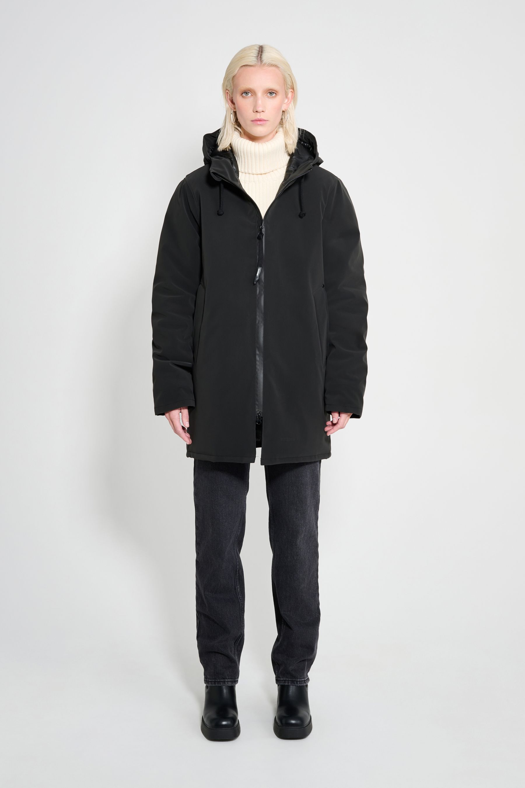 stutterheim stockholm matte winter coat black women jackets winter-coats