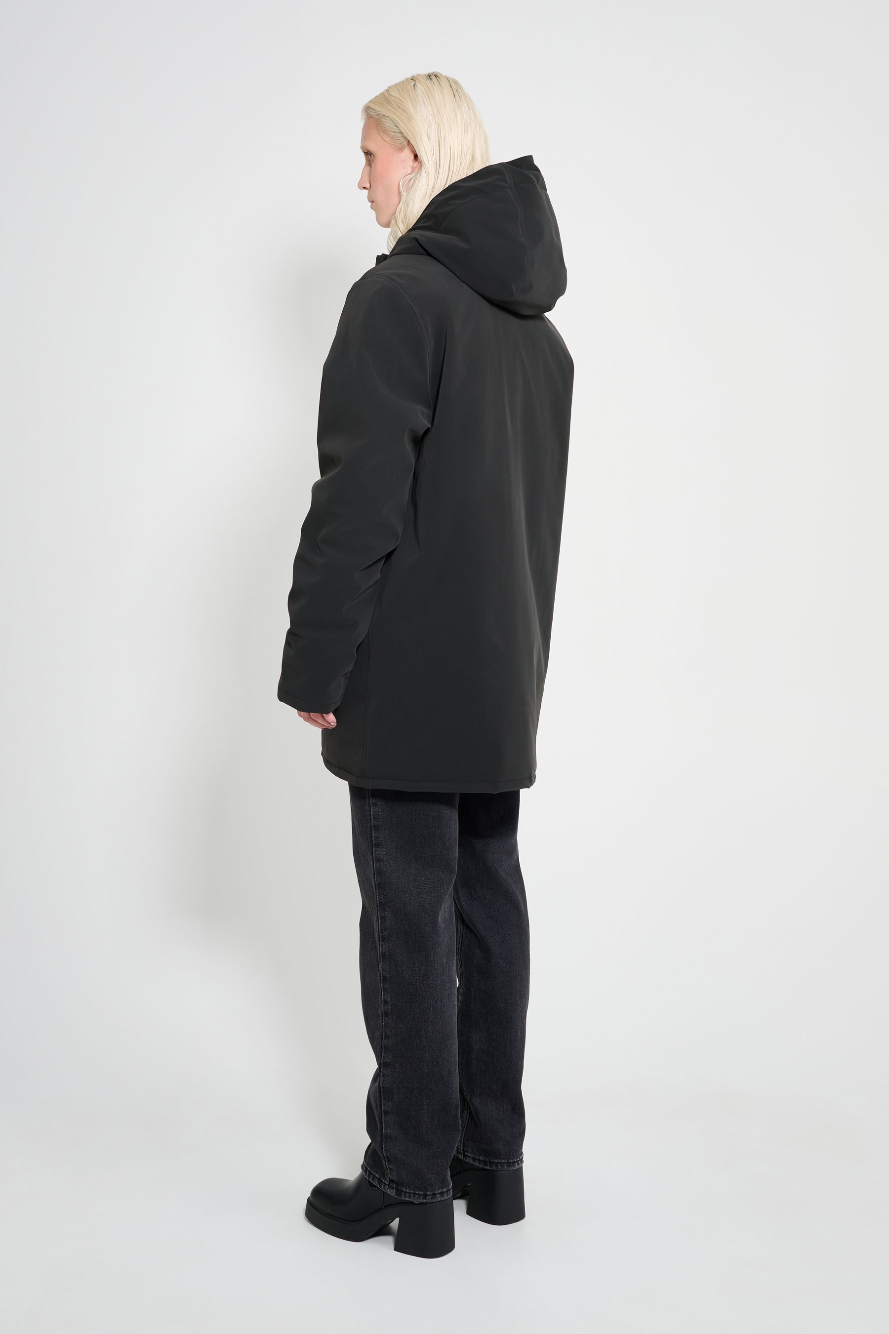 stutterheim stockholm matte winter coat black women jackets winter-coats