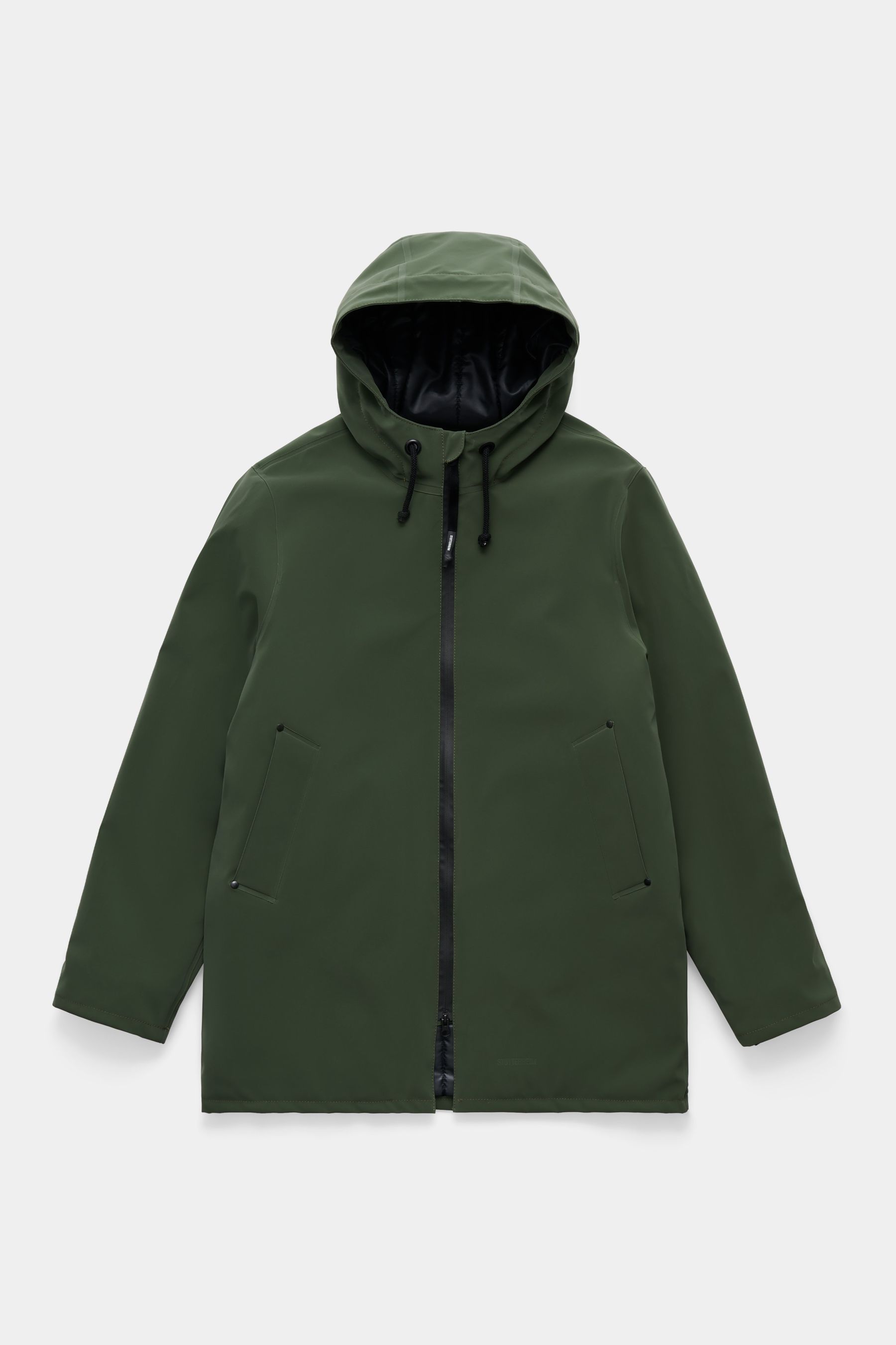 stutterheim stockholm matte winter coat green women jackets winter-coats