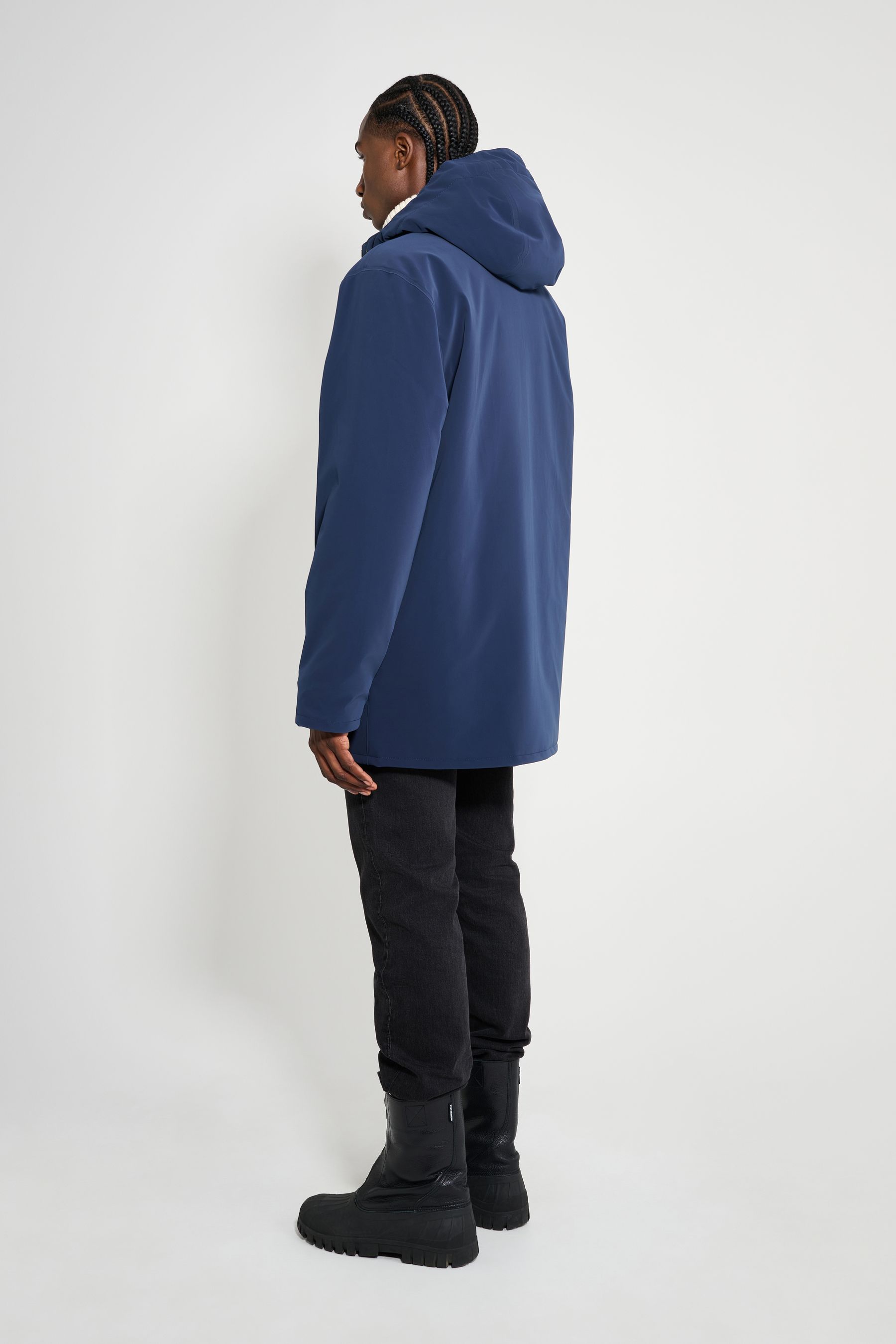 stutterheim stockholm matte winter coat navy men jackets winter-coats
