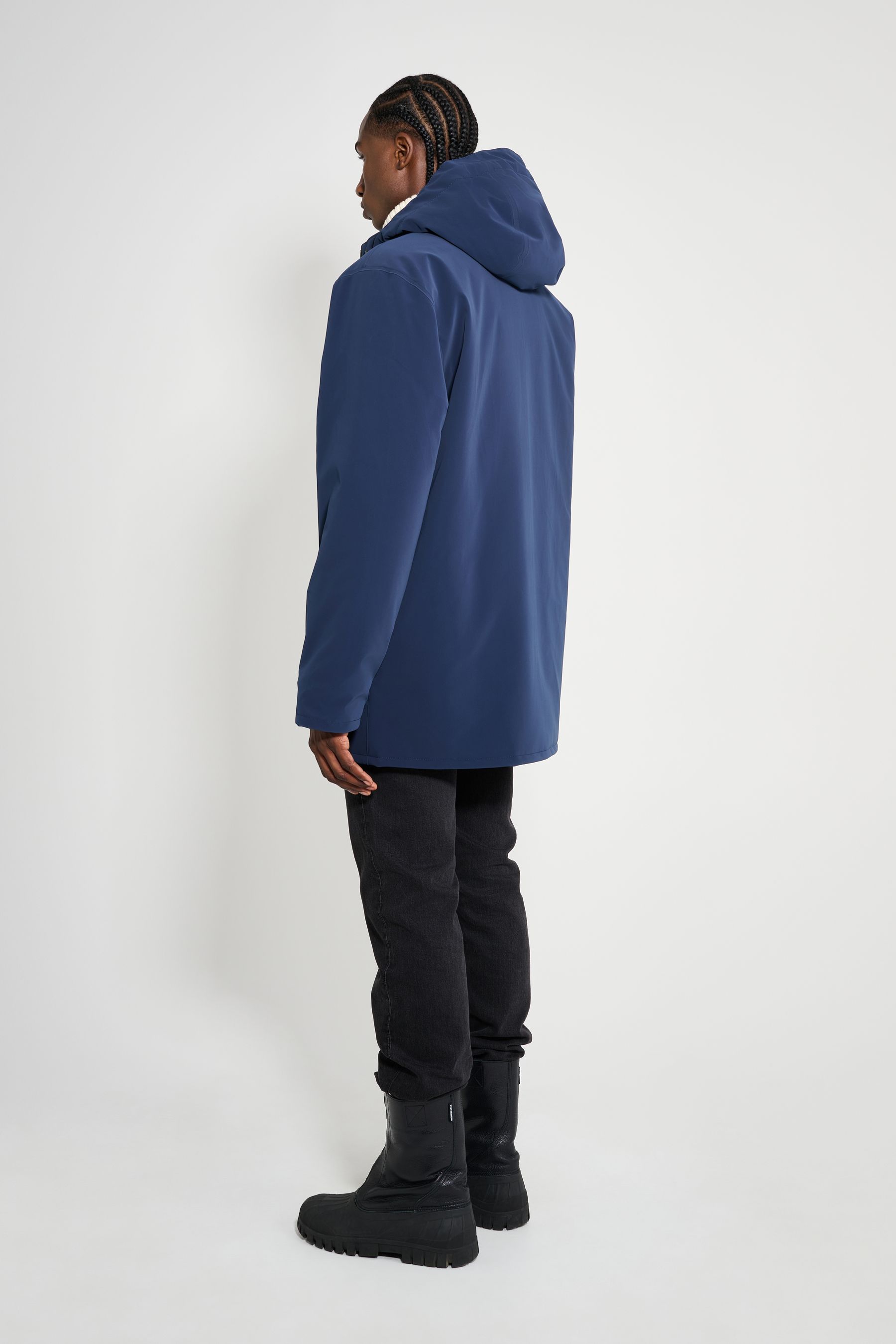 stutterheim stockholm matte winter coat navy men jackets winter-coats
