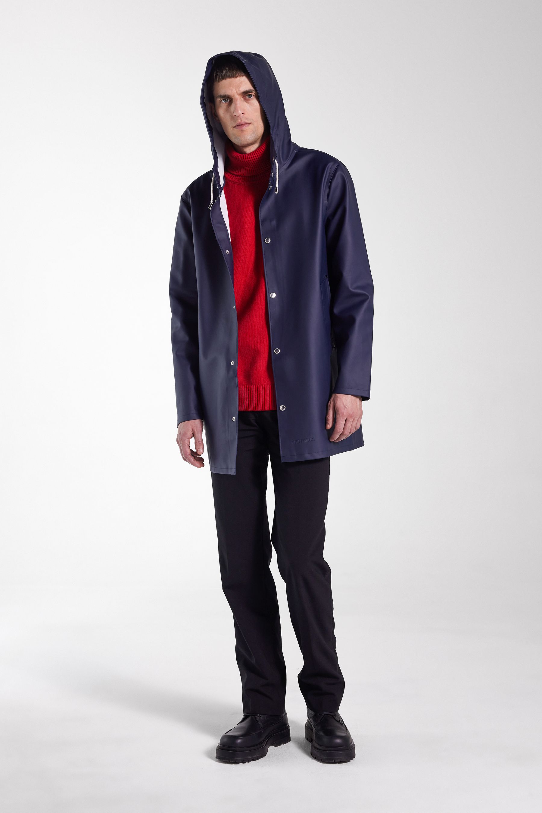 stutterheim stockholm raincoat navy men jackets raincoats