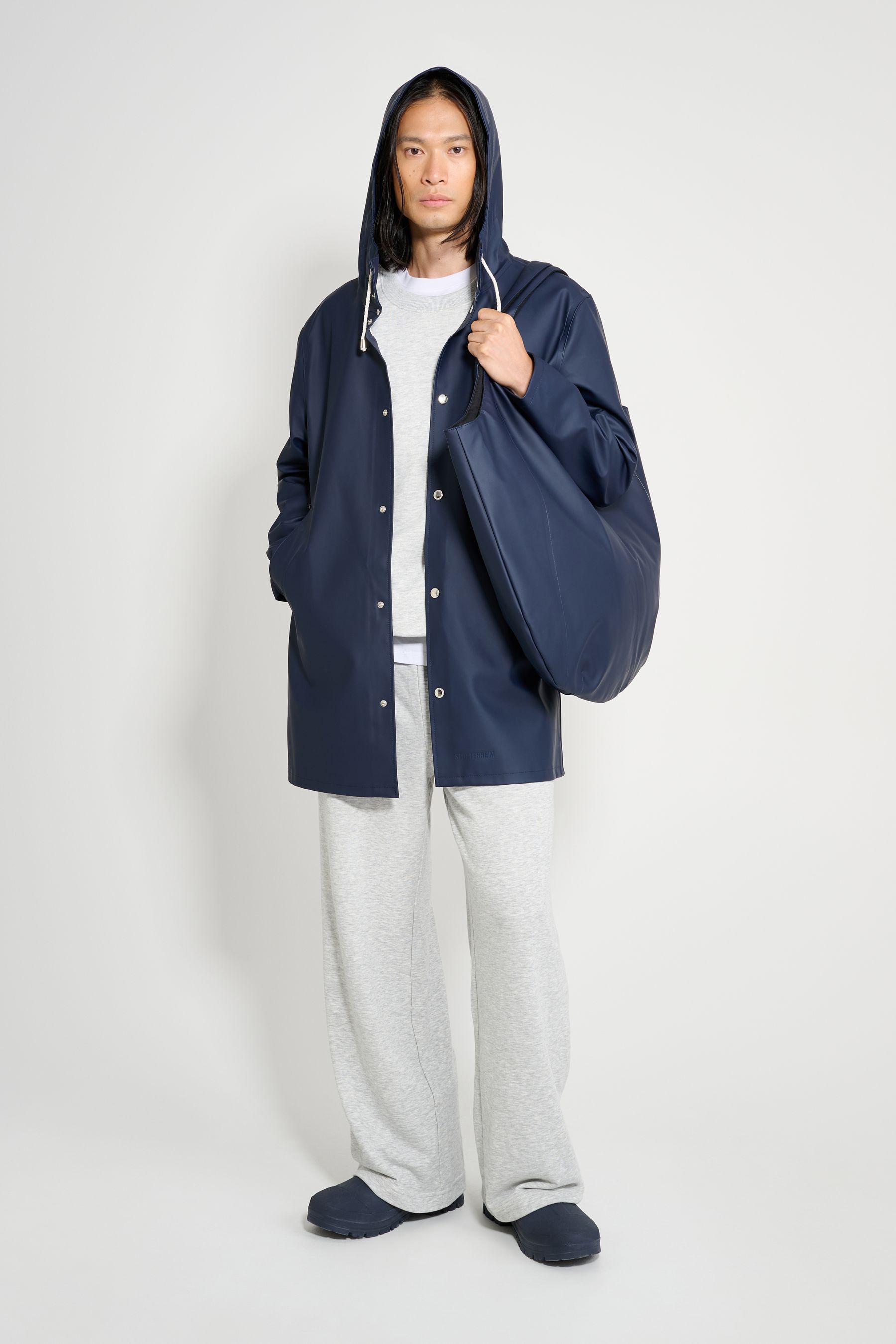 stutterheim stockholm raincoat navy men jackets raincoats