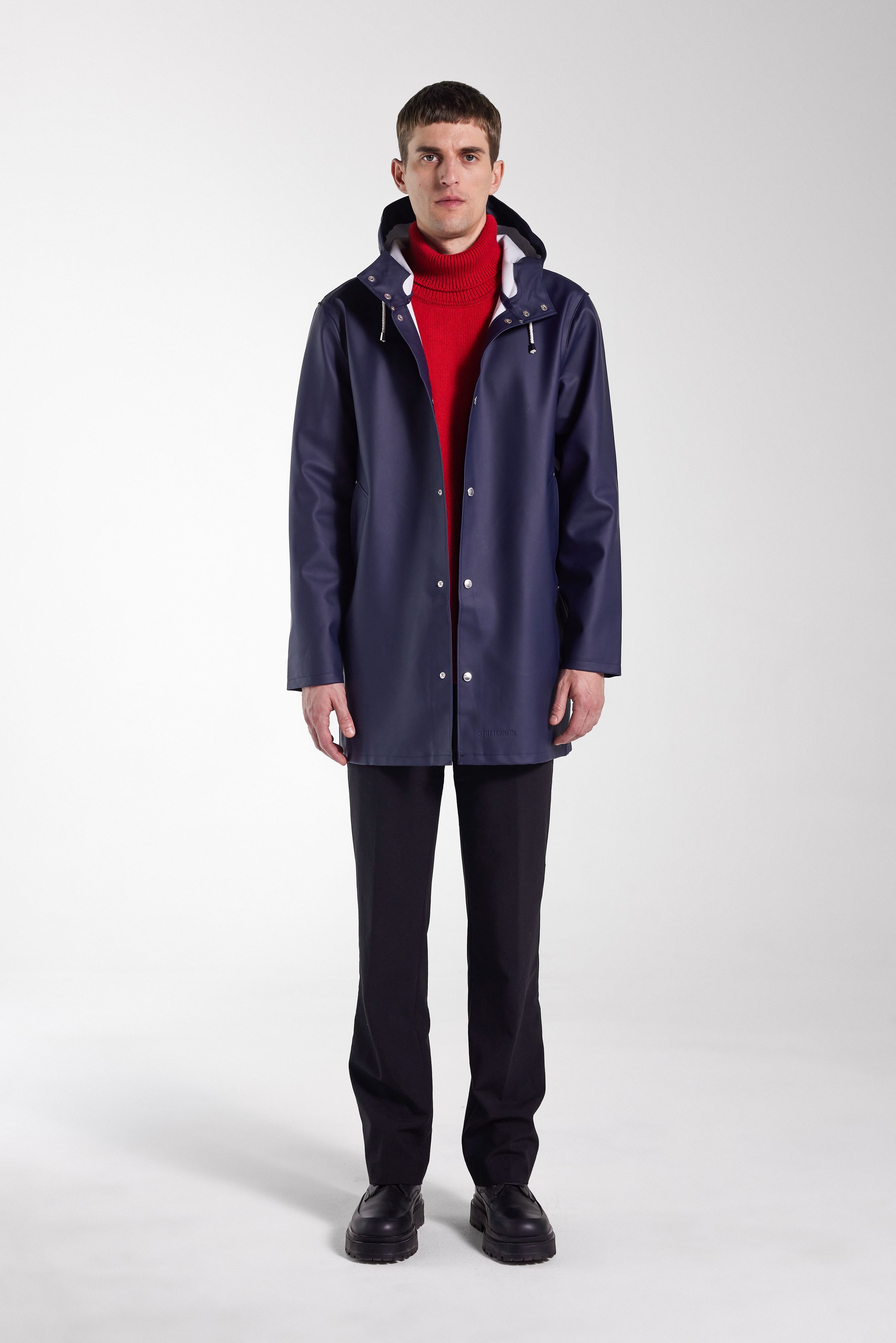 stutterheim stockholm raincoat navy men jackets raincoats