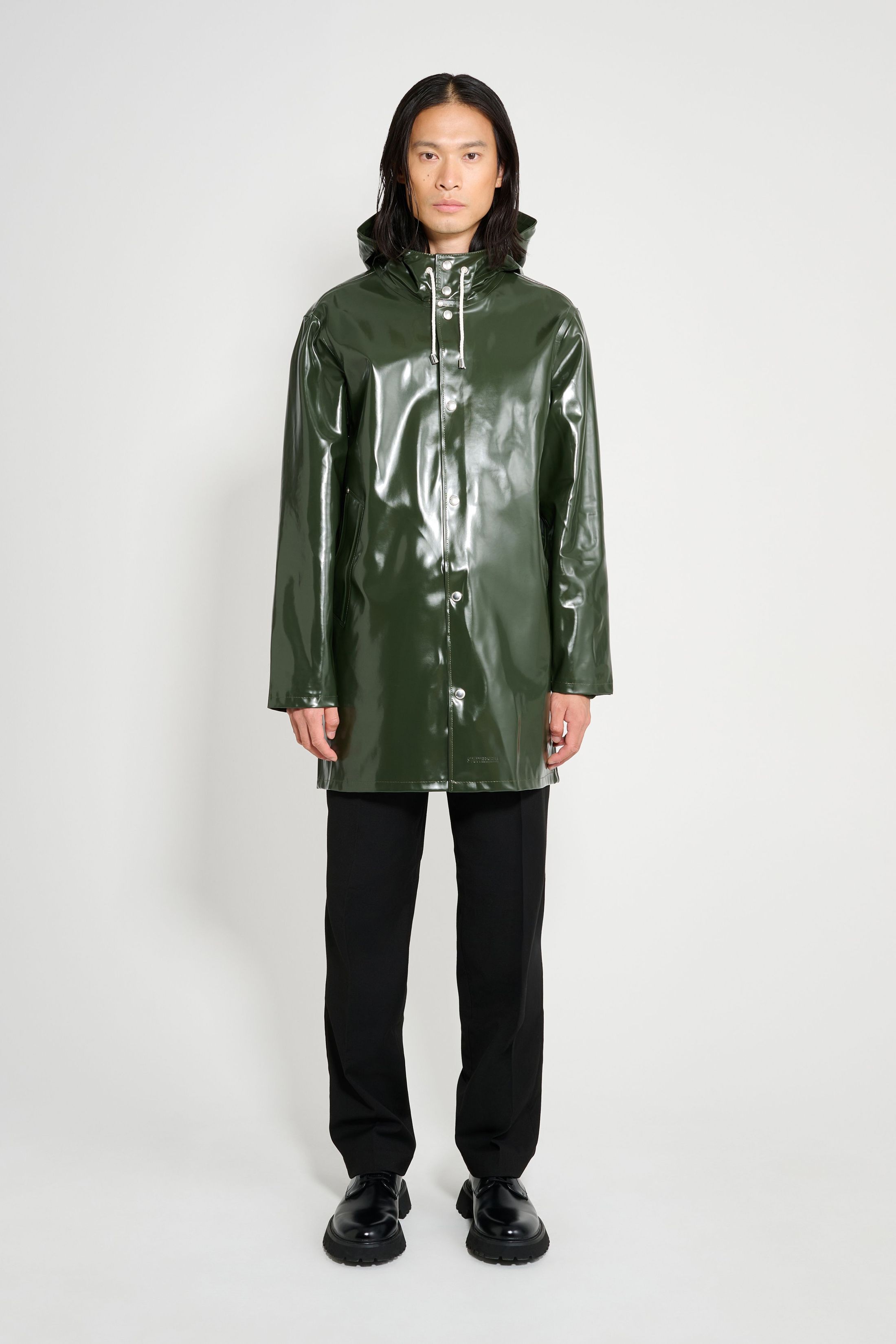 stutterheim stockholm opal raincoat green men jackets raincoats