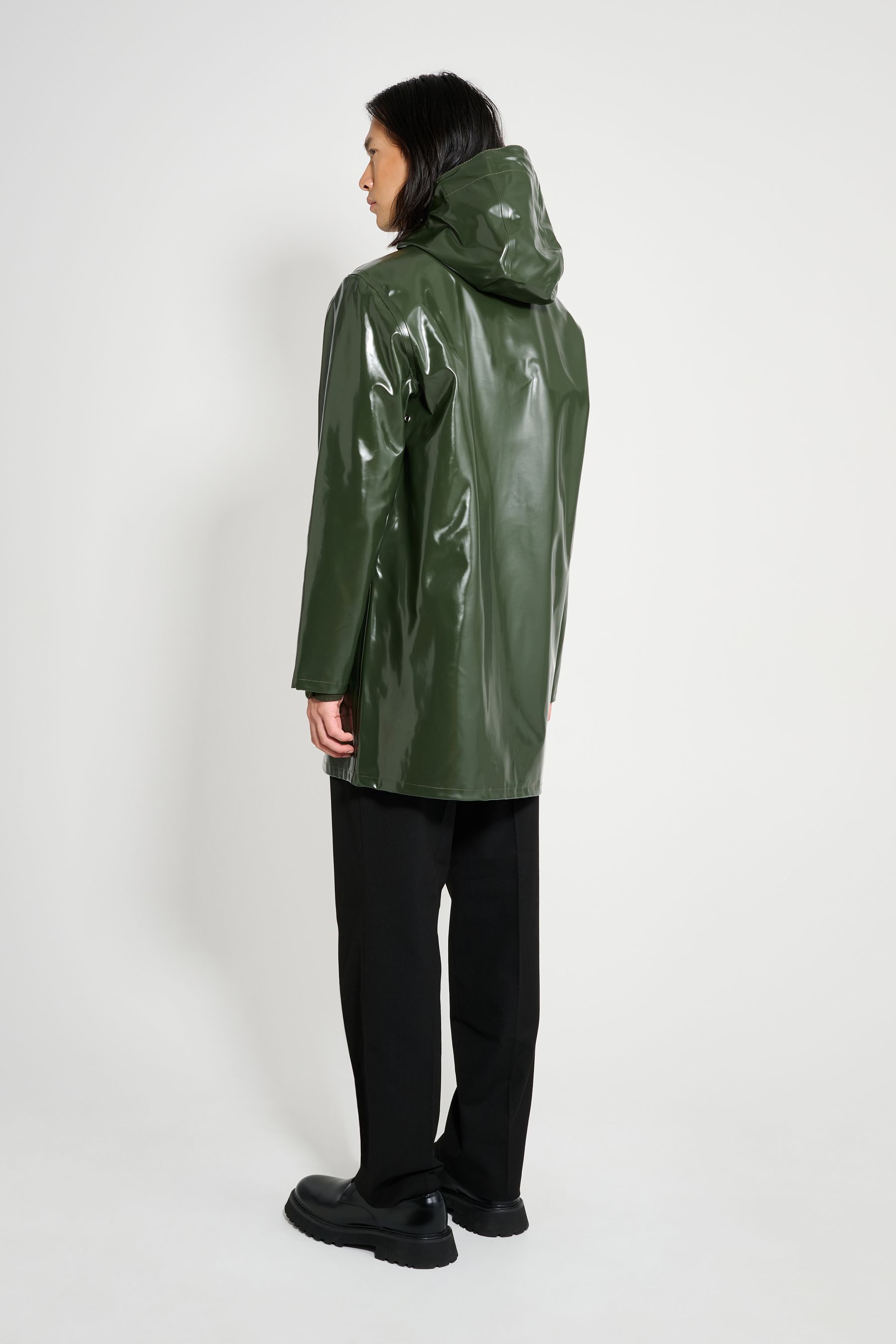 stutterheim stockholm opal raincoat green men jackets raincoats