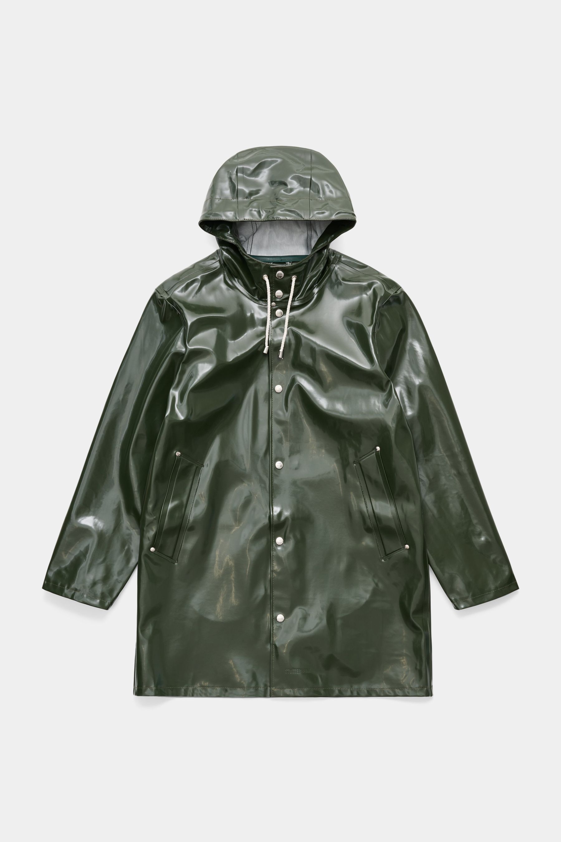 stutterheim stockholm opal raincoat green men jackets raincoats