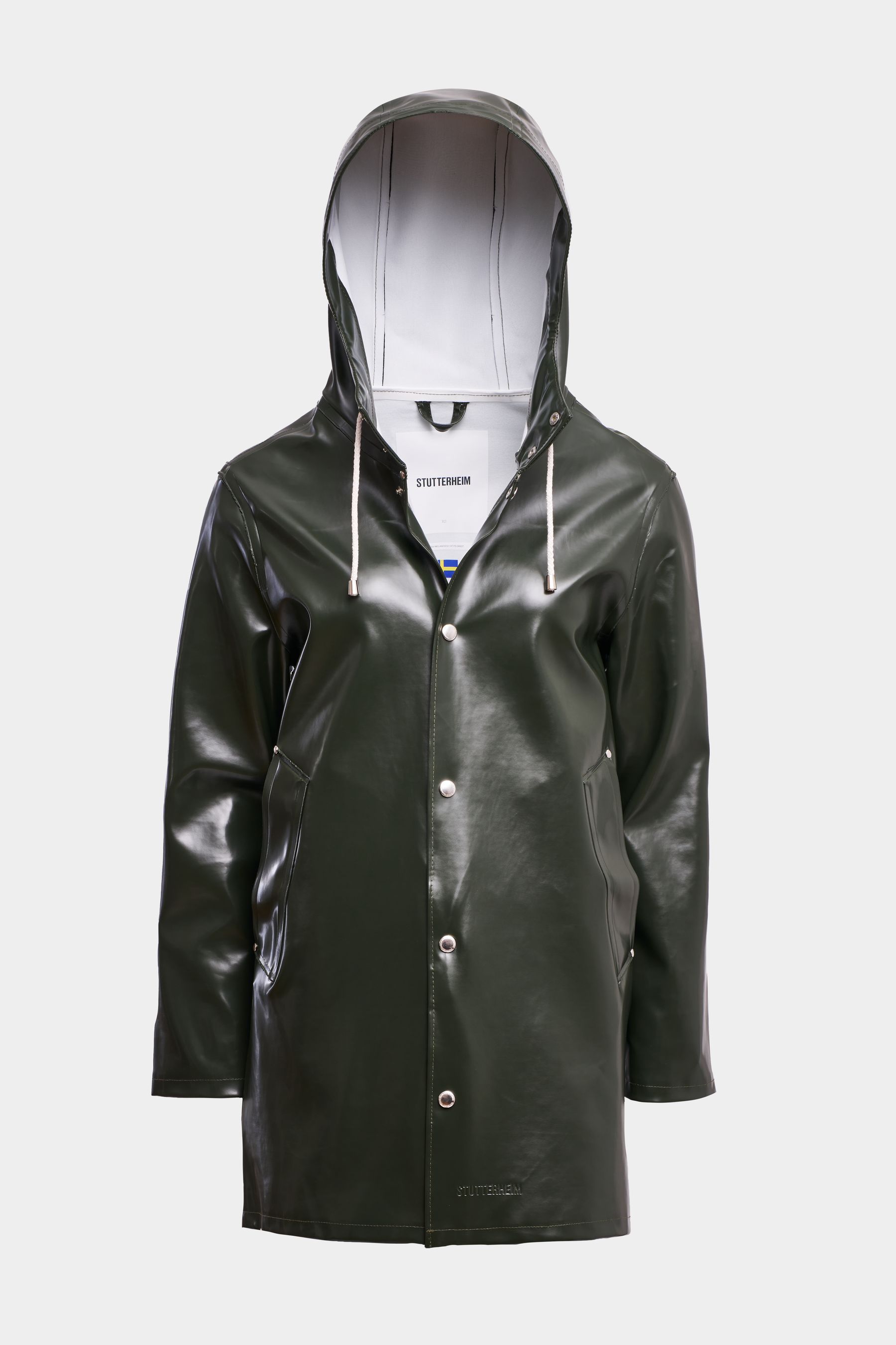 stutterheim stockholm opal raincoat green men jackets raincoats