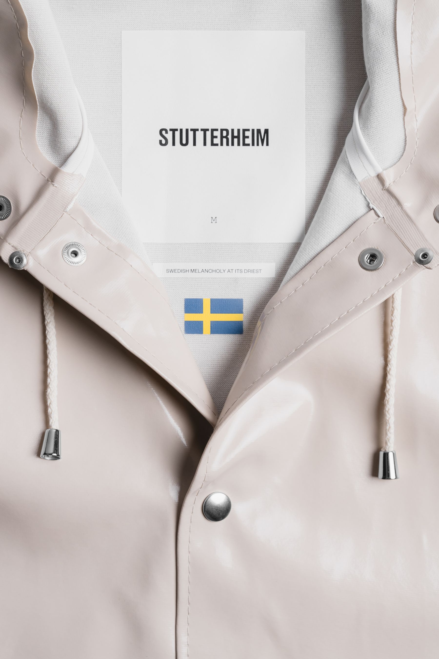 stutterheim stockholm opal raincoat light sand men jackets raincoats