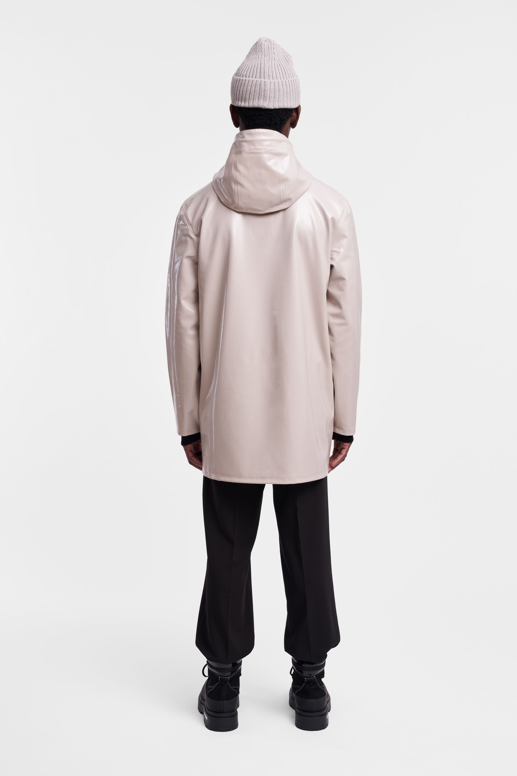 stutterheim stockholm opal raincoat light sand men jackets raincoats