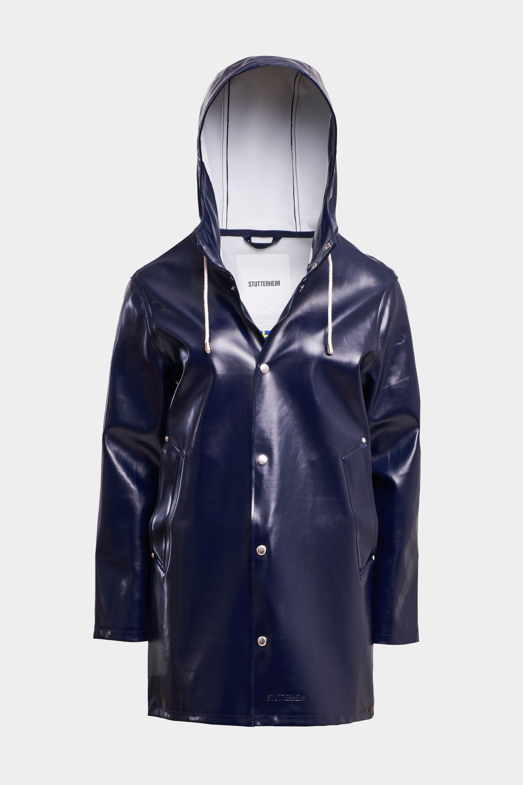 stutterheim stockholm opal raincoat navy men jackets raincoats