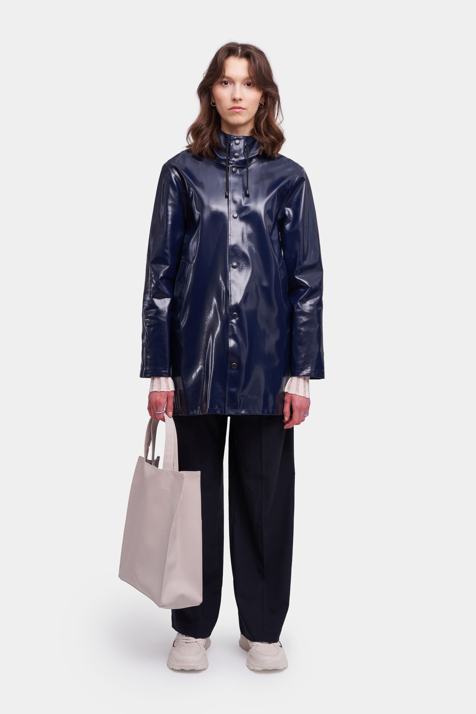 stutterheim stockholm opal raincoat navy men jackets raincoats