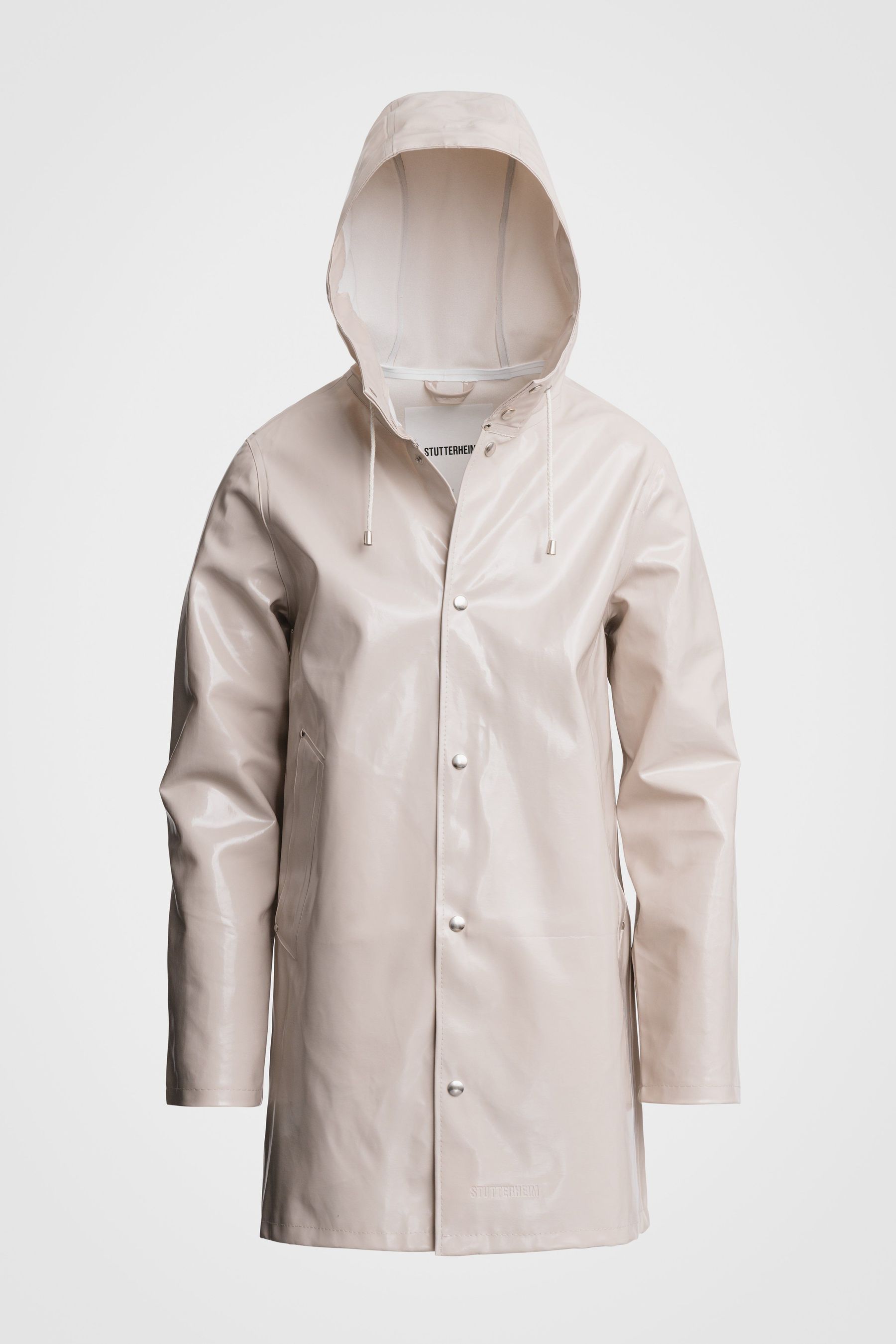 stutterheim stockholm opal raincoat light sand women jackets raincoats