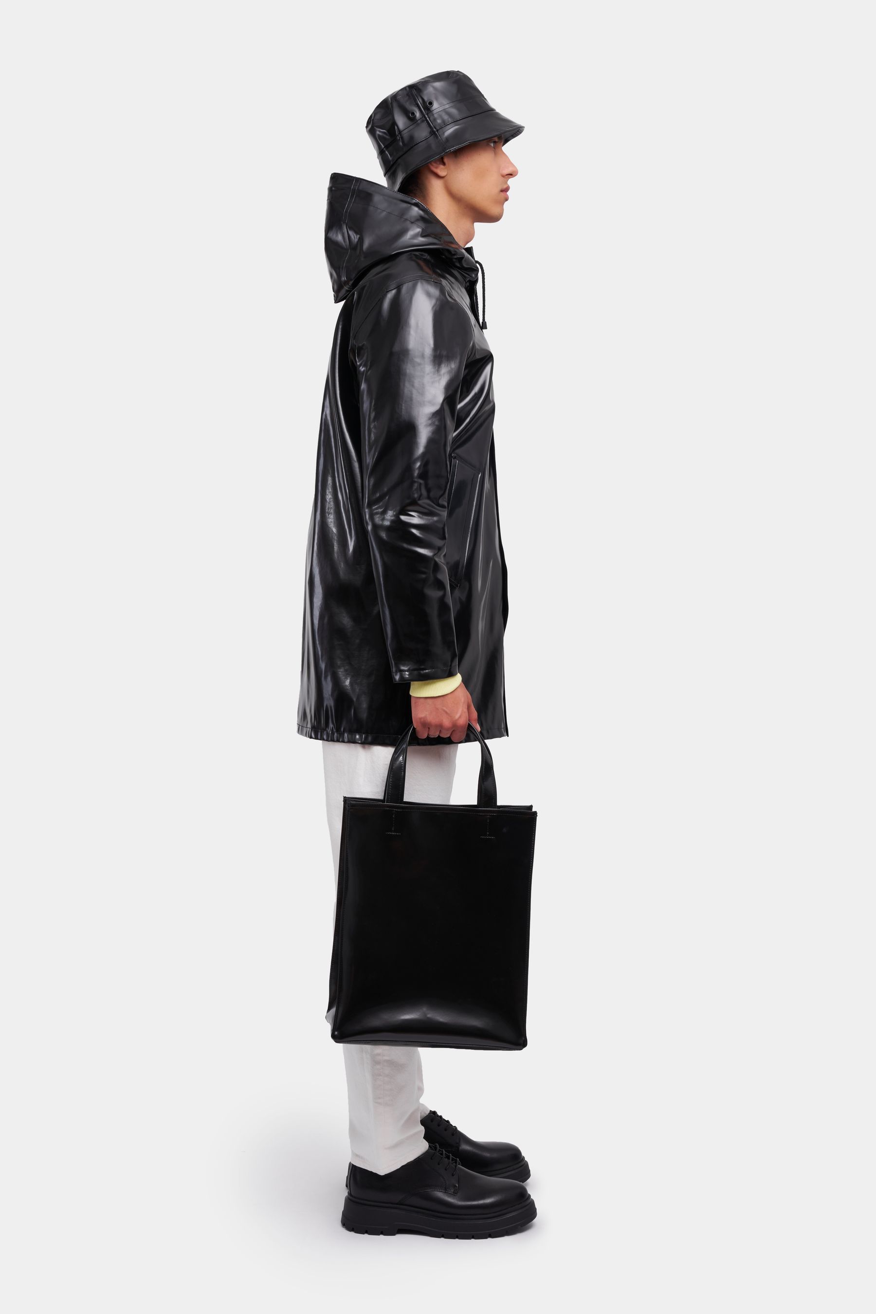 stutterheim stockholm opal raincoat black women jackets raincoats