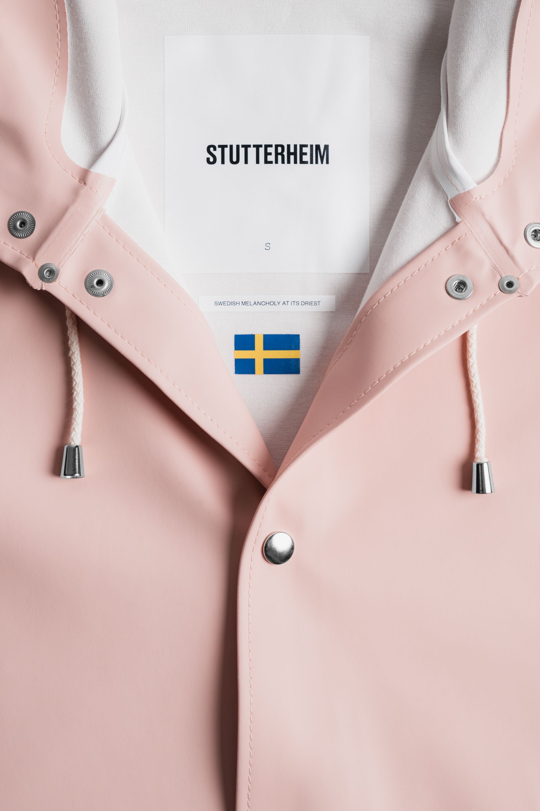 stutterheim stockholm raincoat pale pink men jackets raincoats