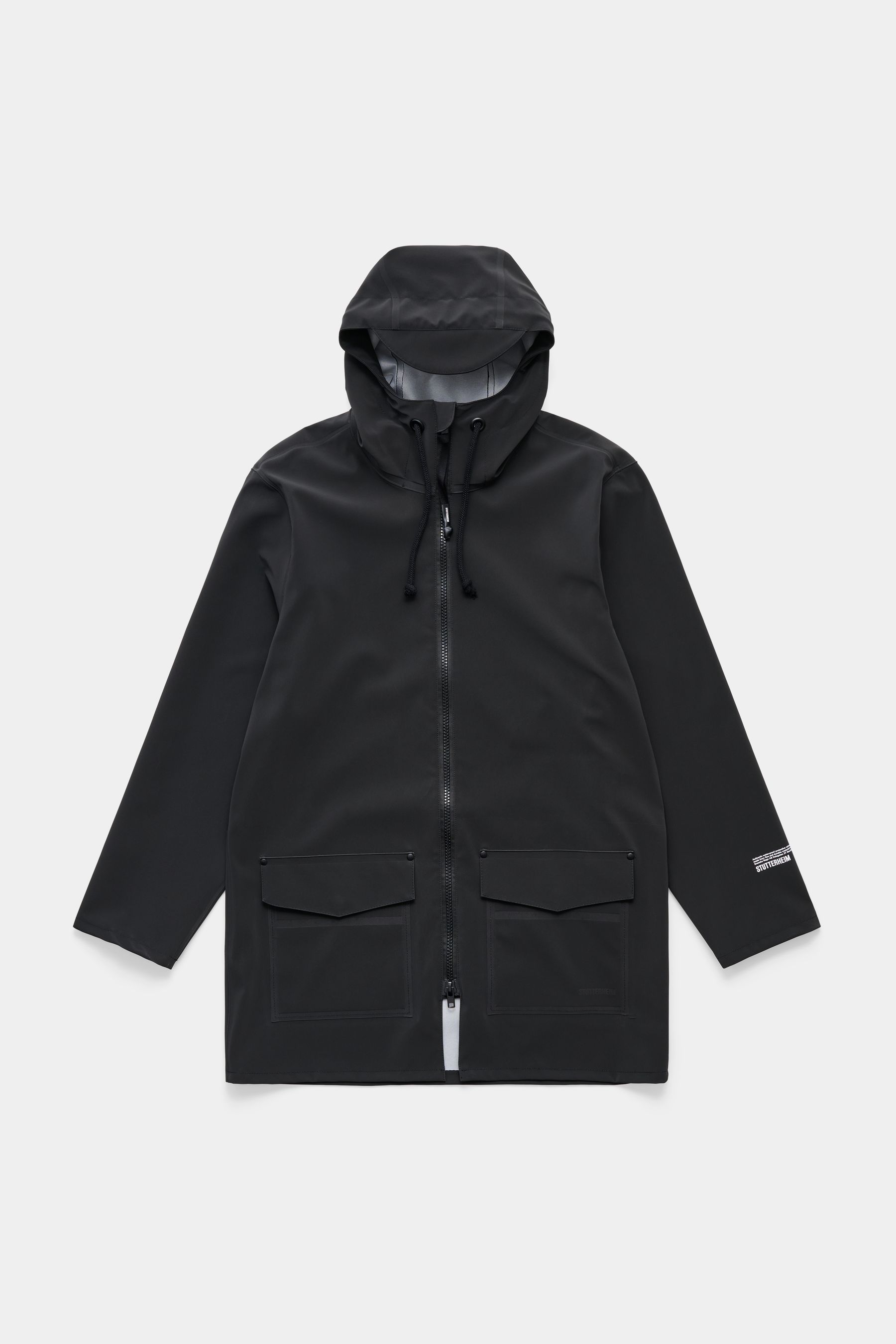 stutterheim stockholm patch black men jackets raincoats