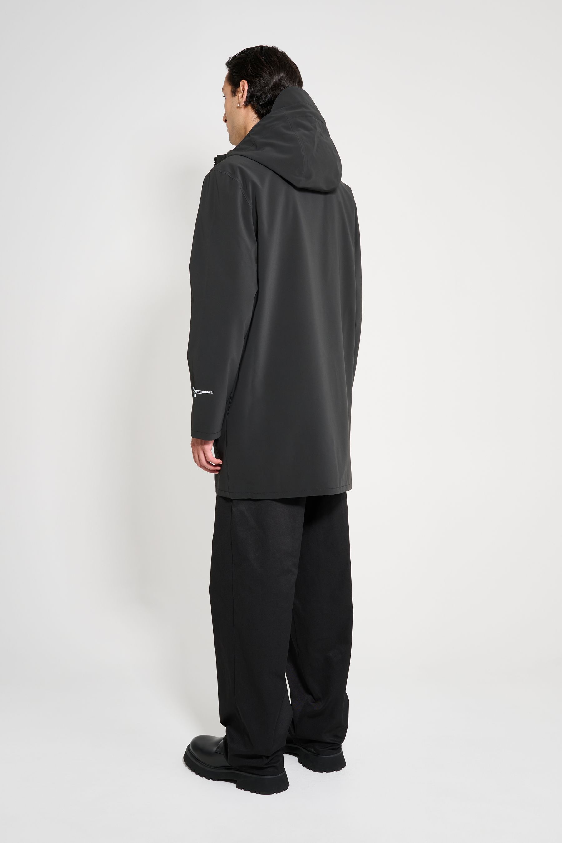 stutterheim stockholm patch black men jackets raincoats