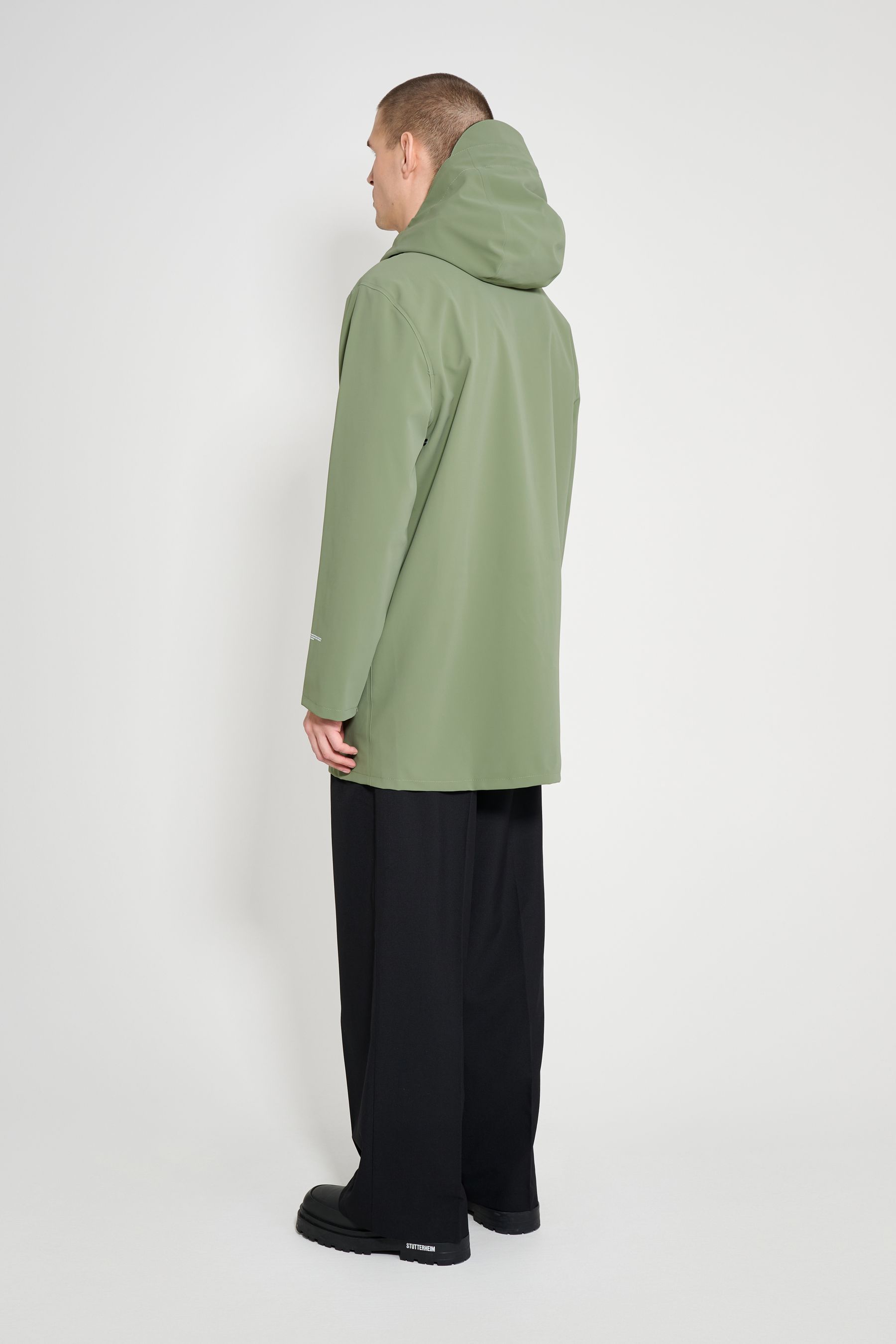 stutterheim stockholm patch dry green men jackets raincoats