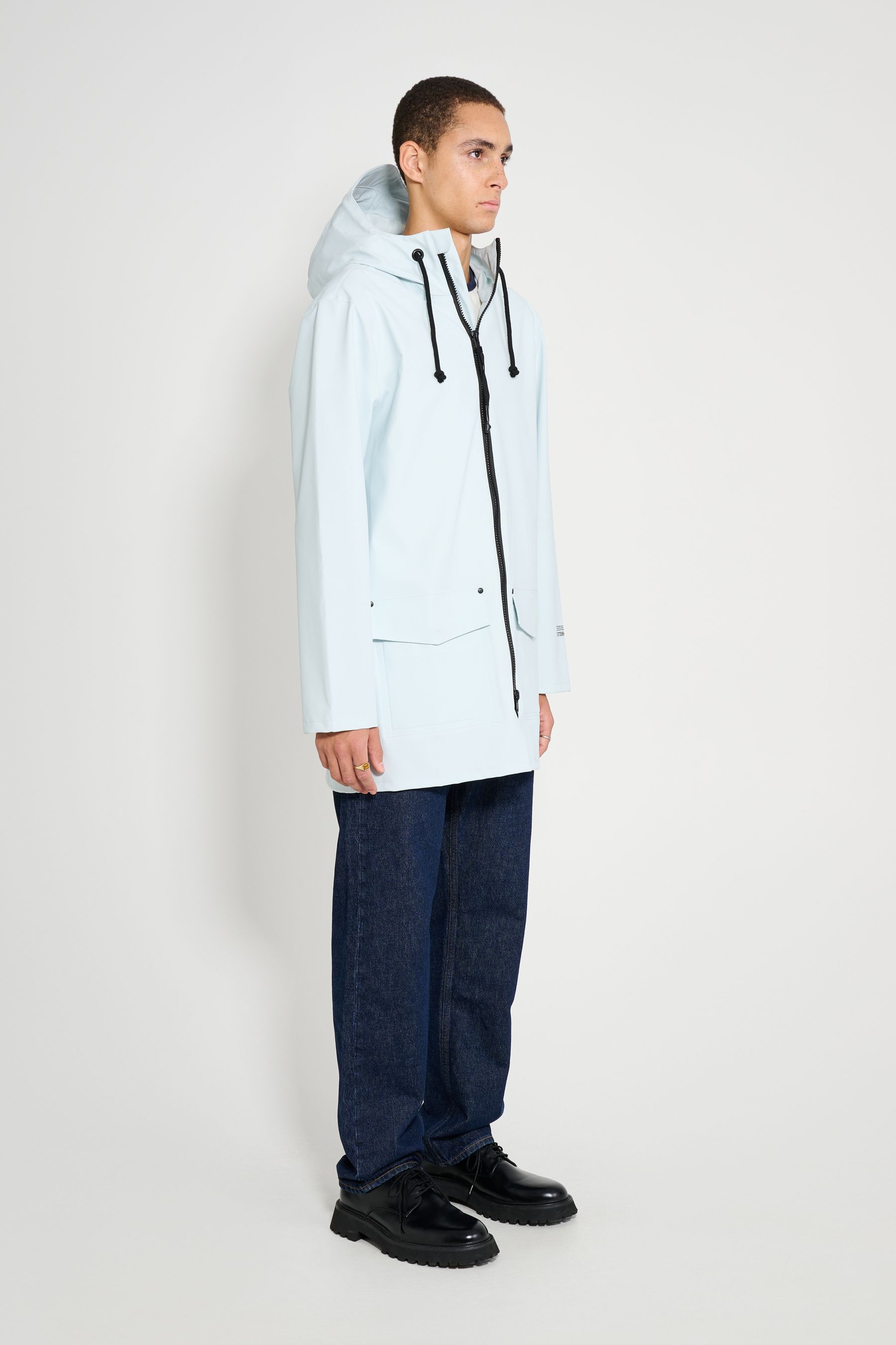 stutterheim stockholm patch frost grey men jackets raincoats