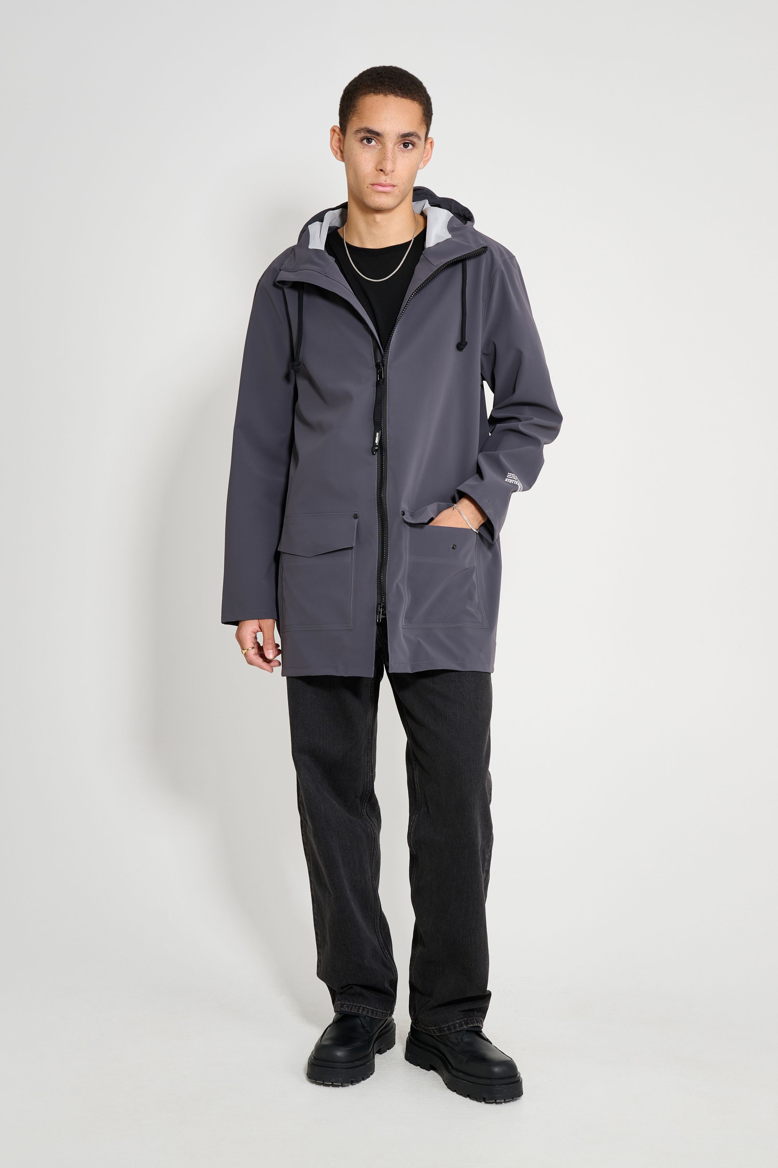 stutterheim stockholm patch mystic blue men jackets raincoats