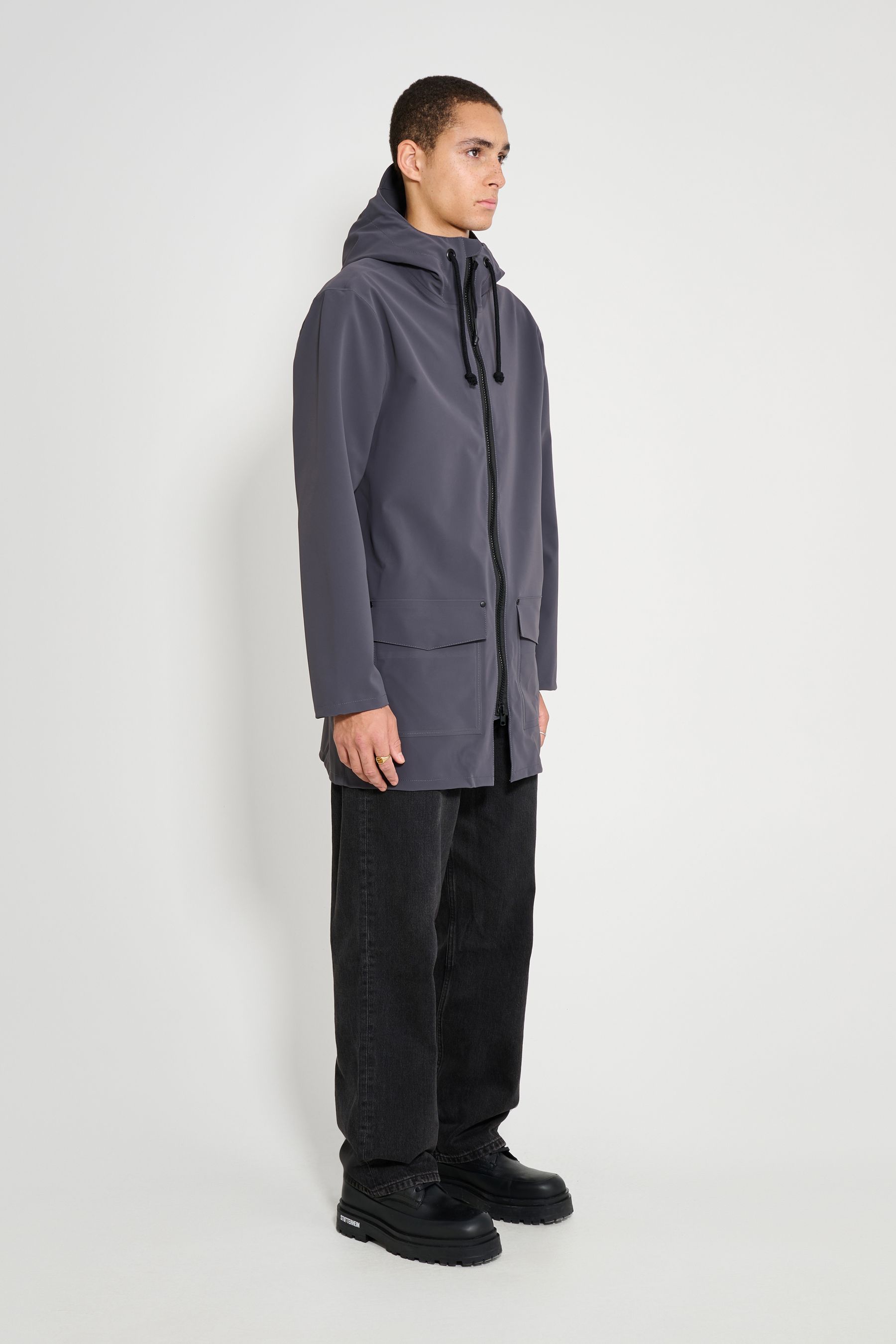 stutterheim stockholm patch mystic blue men jackets raincoats