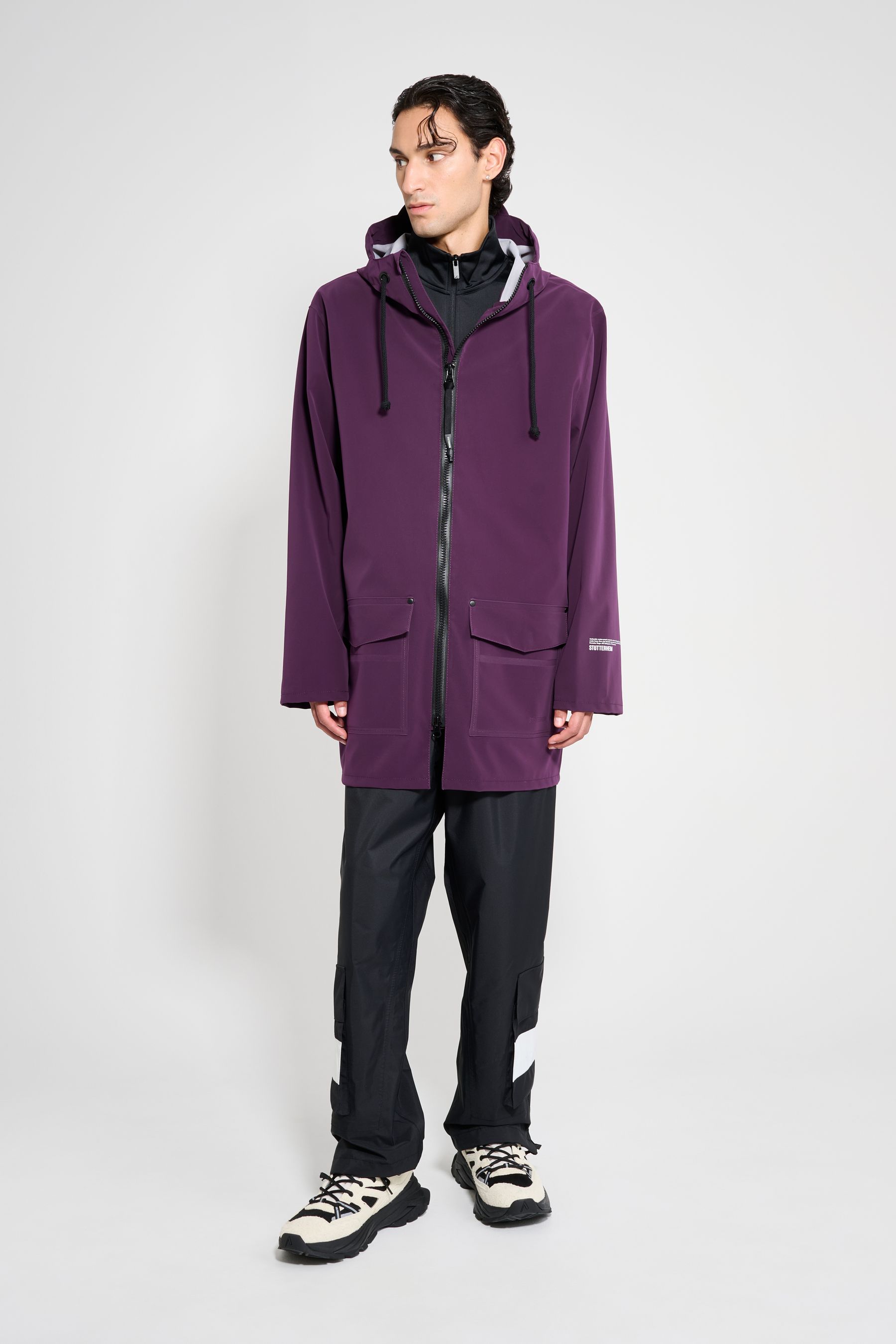 stutterheim stockholm patch purple haze men jackets raincoats