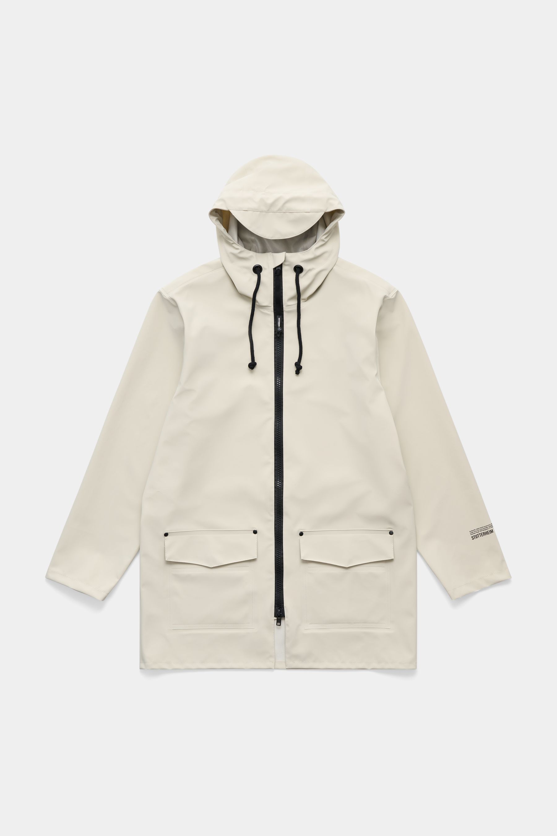 stutterheim stockholm patch raincoat pelican women jackets raincoats