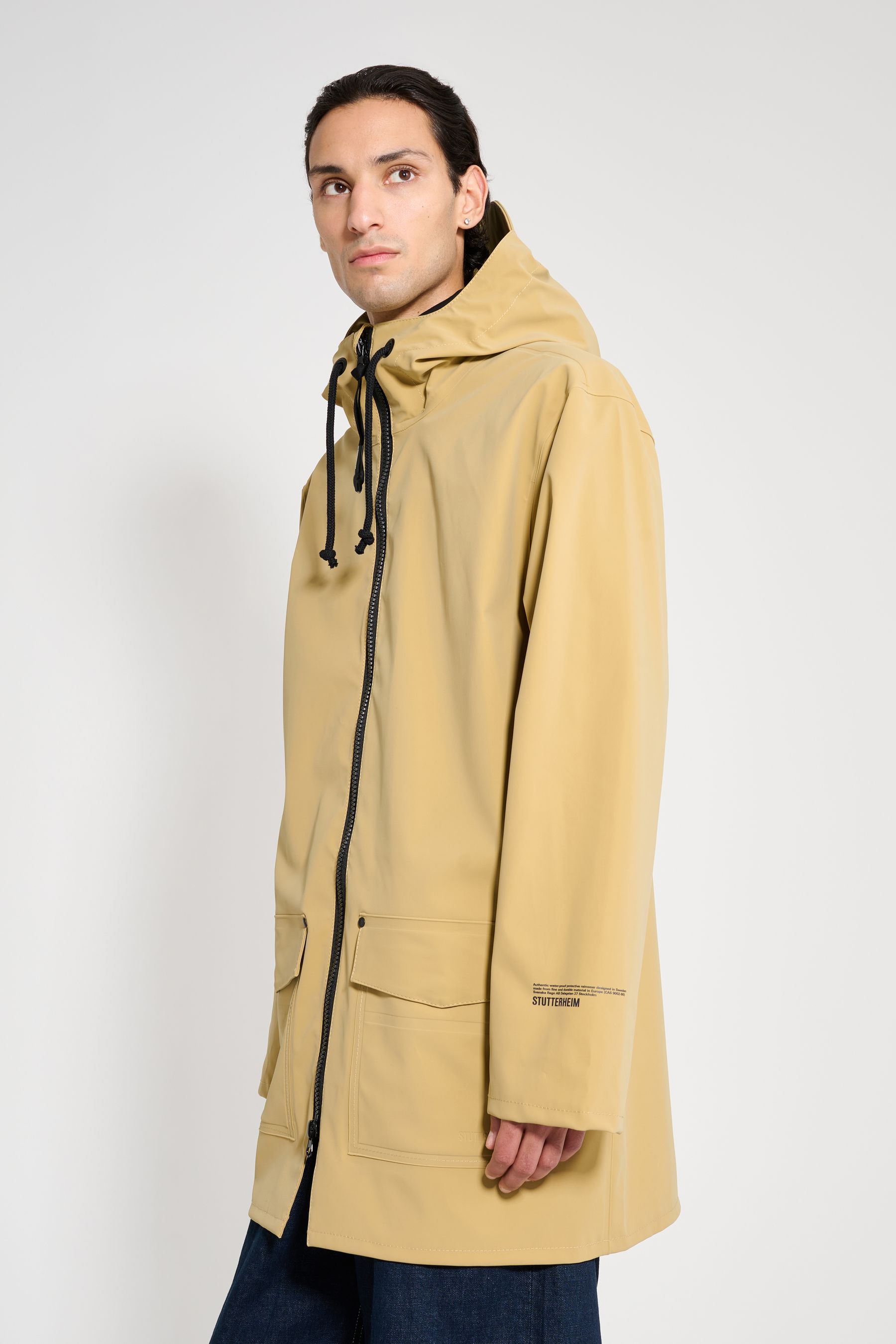 stutterheim stockholm patch sand men jackets raincoats