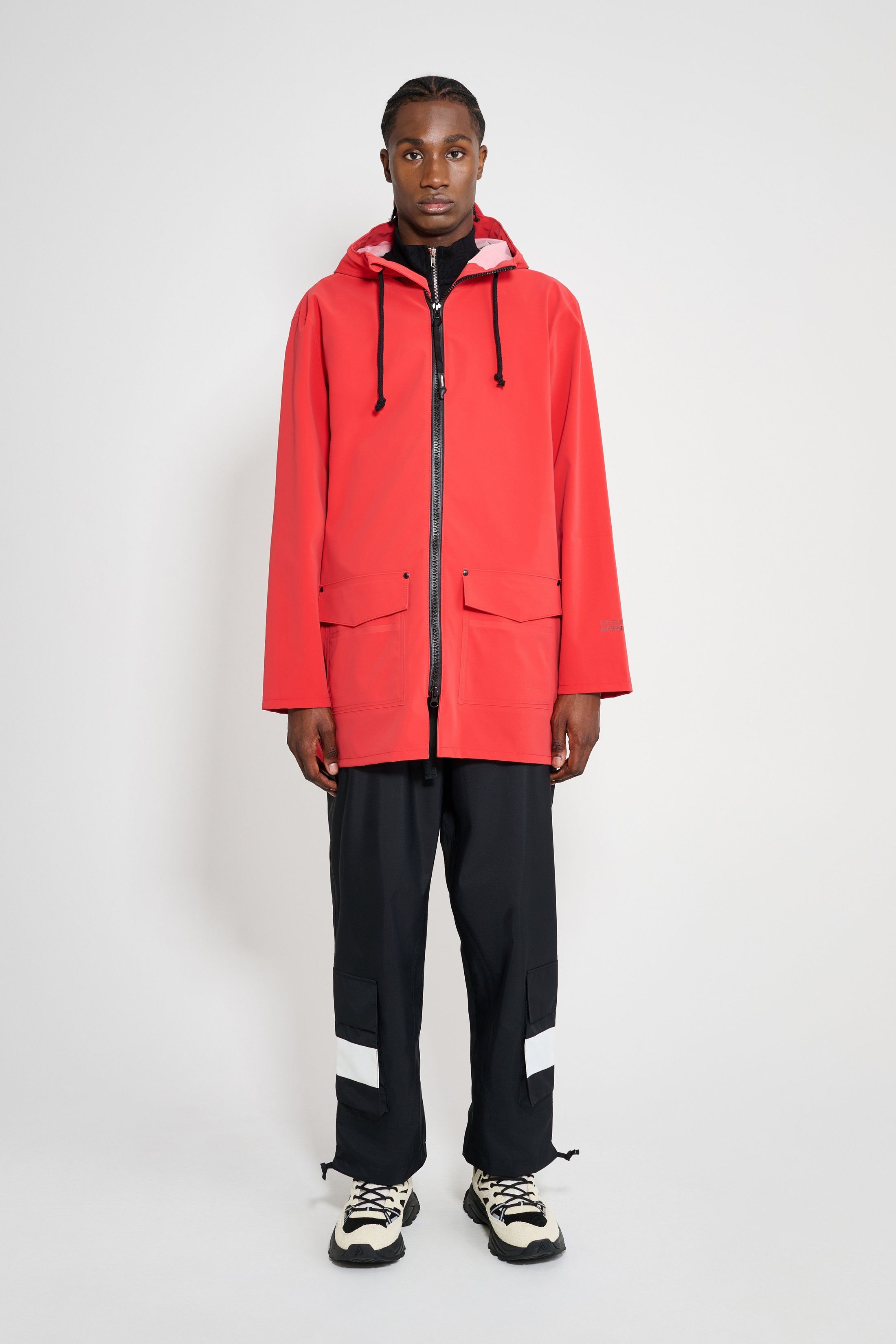 stutterheim stockholm patch washed red men jackets raincoats