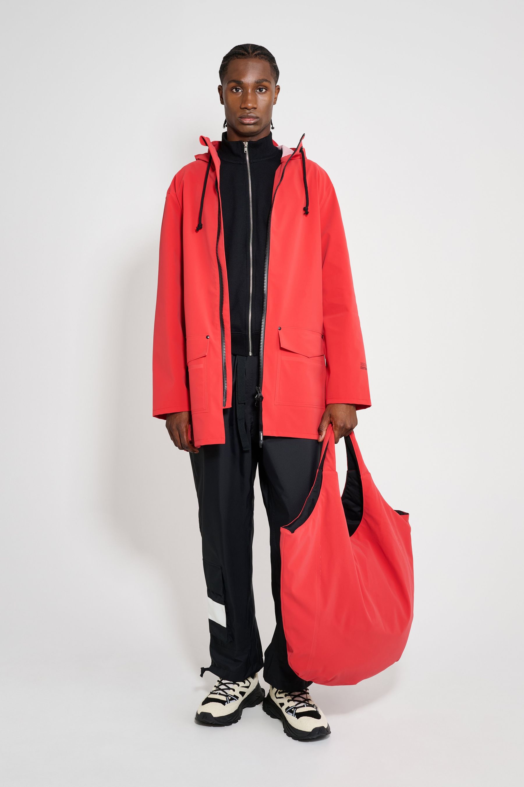 stutterheim stockholm patch washed red men jackets raincoats