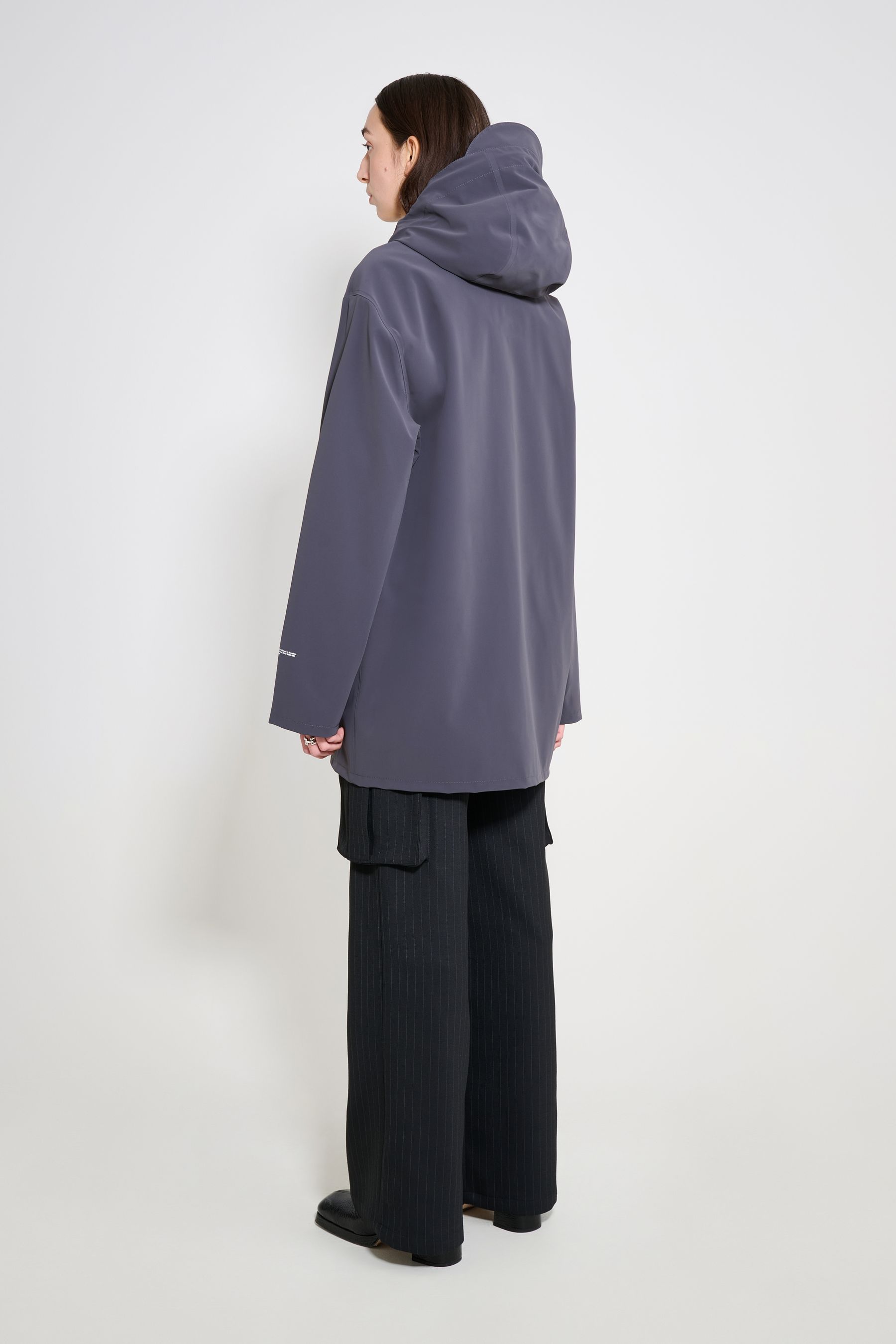 stutterheim stockholm patch raincoat mystic blue women jackets raincoats