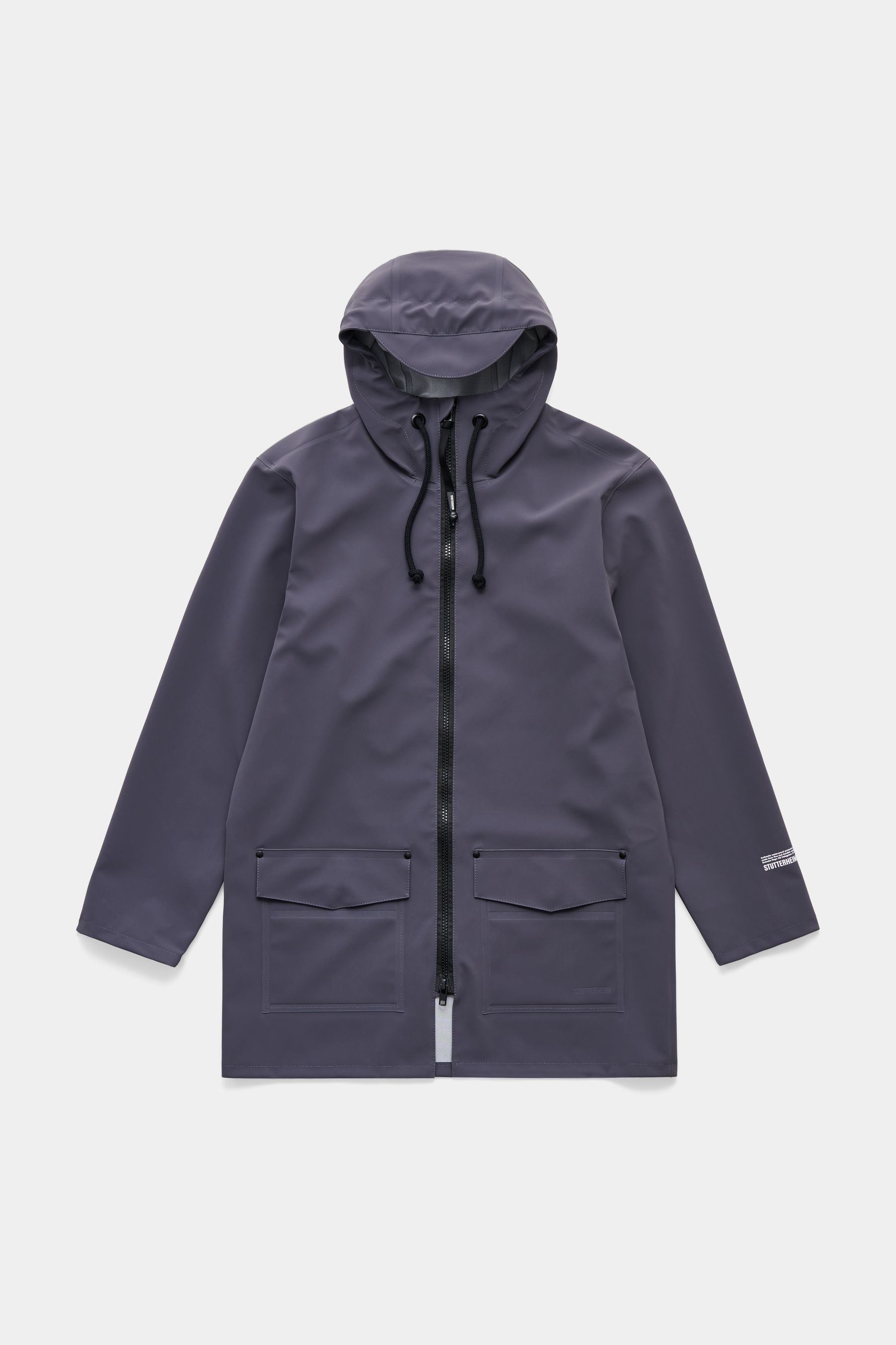 stutterheim stockholm patch raincoat mystic blue women jackets raincoats