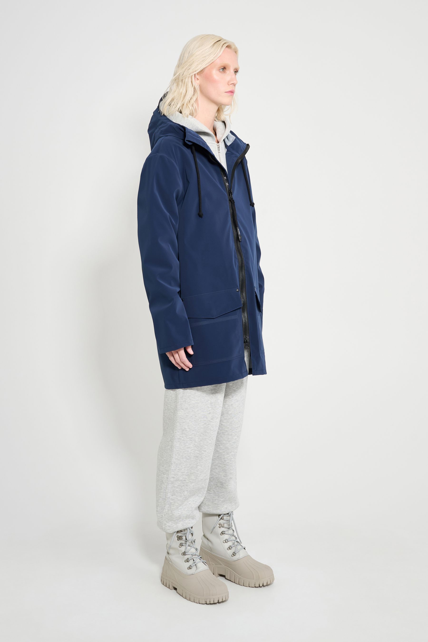 stutterheim stockholm patch navy women jackets raincoats