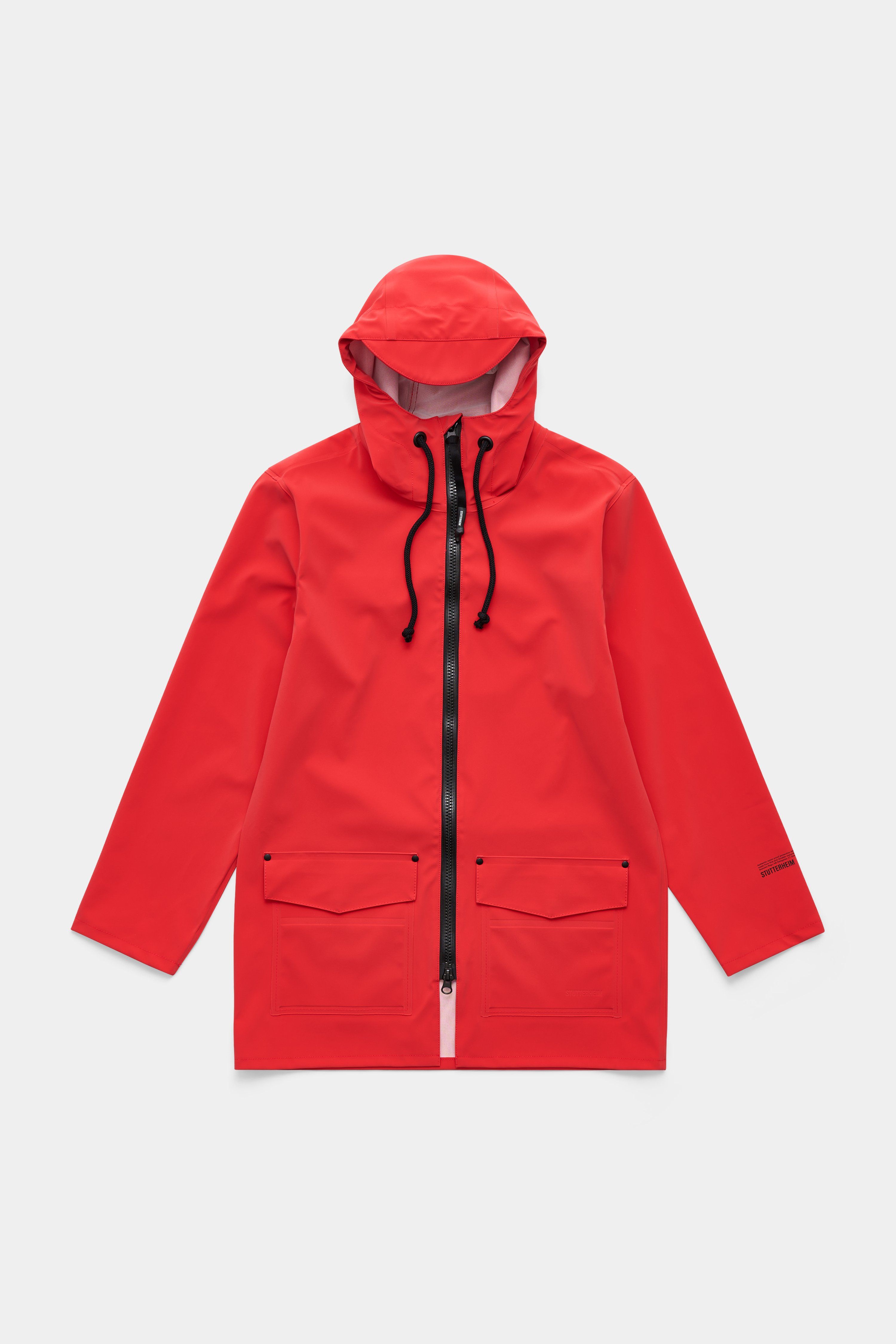 Stockholm Patch Raincoat Washed Red | STUTTERHEIM US