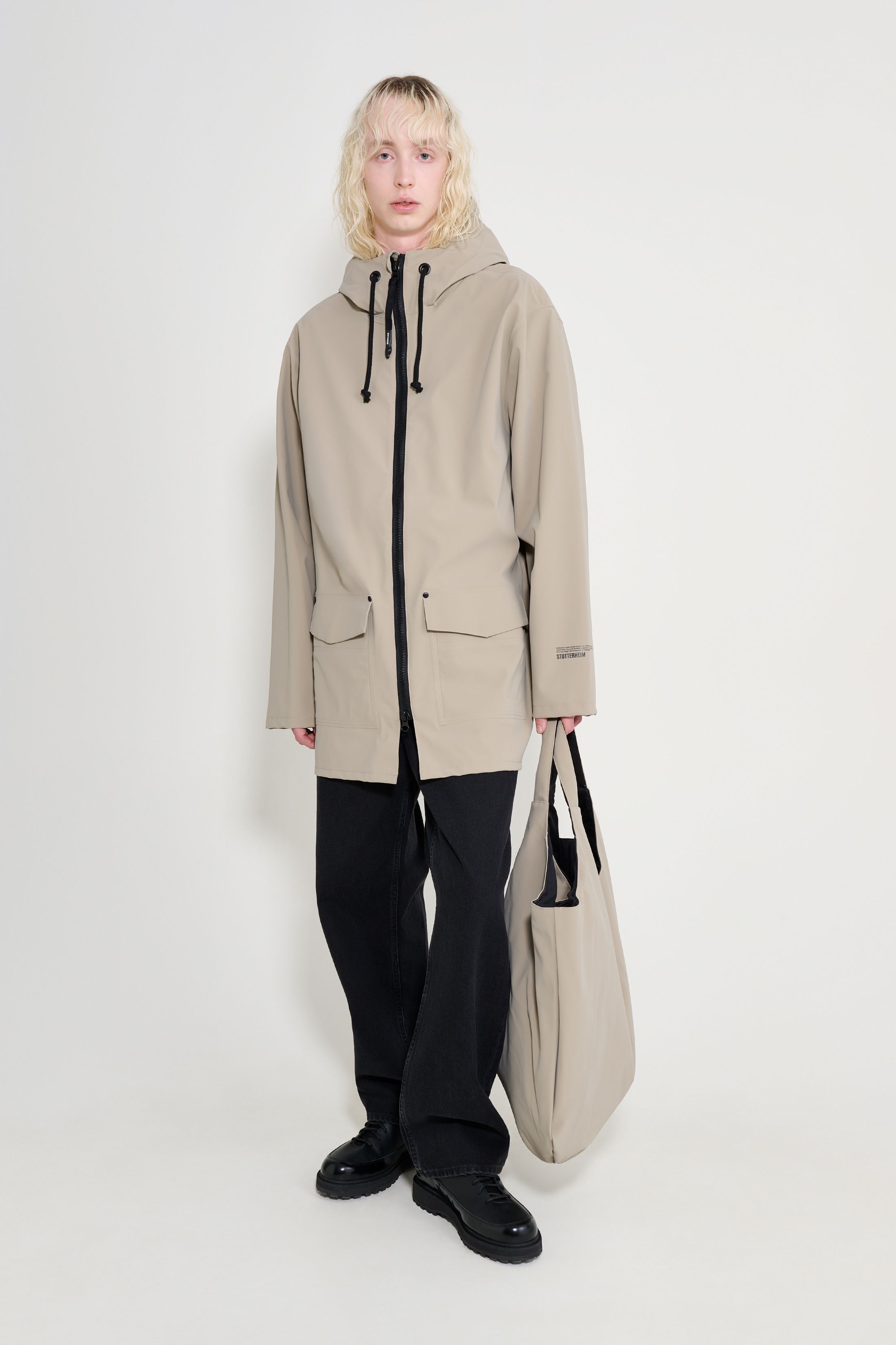 stutterheim stockholm patch raincoat potato men jackets raincoats